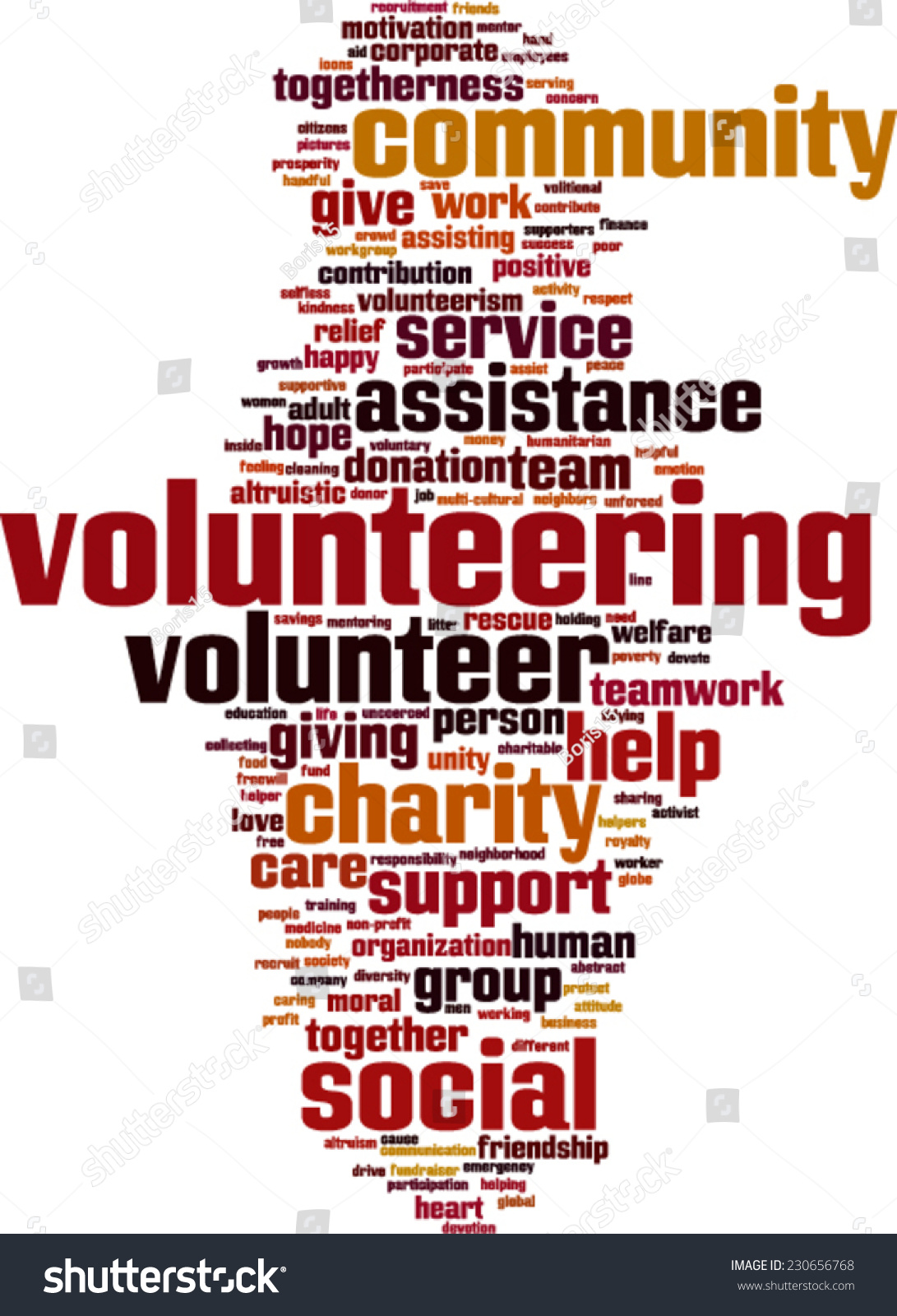 Volunteering Word Cloud Concept Vector Illustration Stock Vector