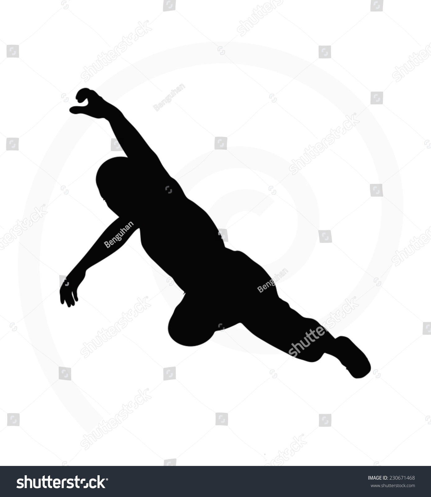 Man Silhouette Isolated On White Background Stock Vector (Royalty Free ...