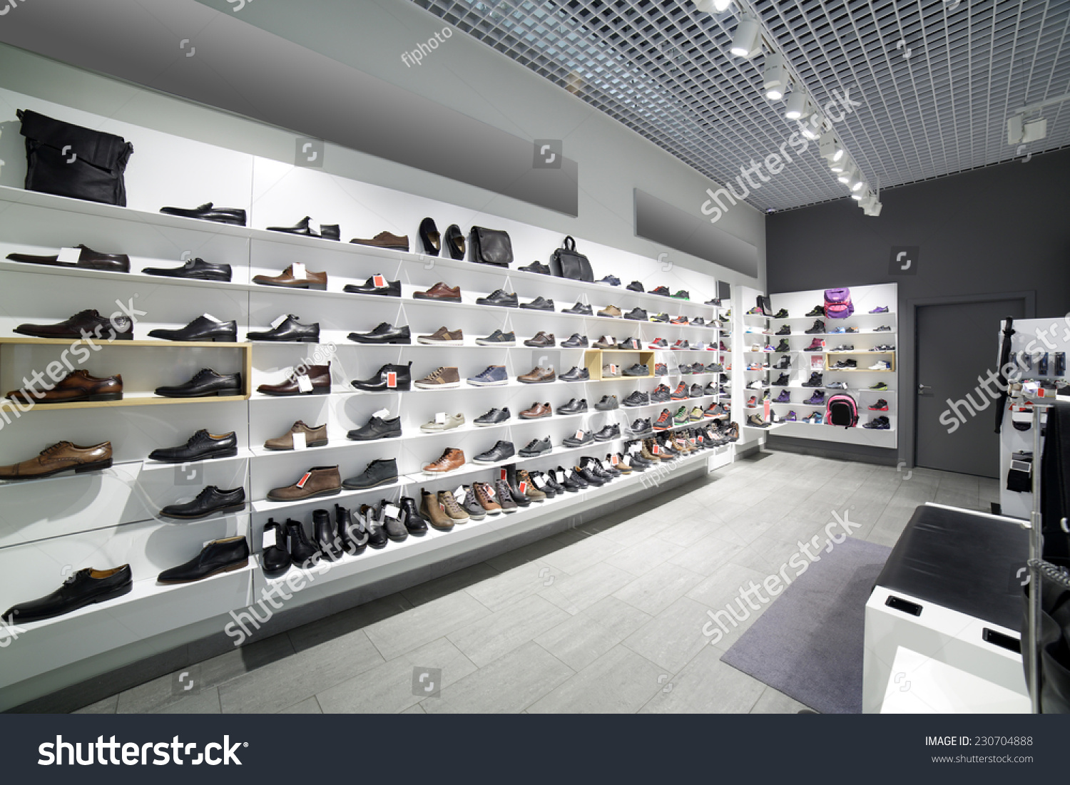 Bright Fashionable Interior Shoe Store Modern Stock Photo 230704888 ...
