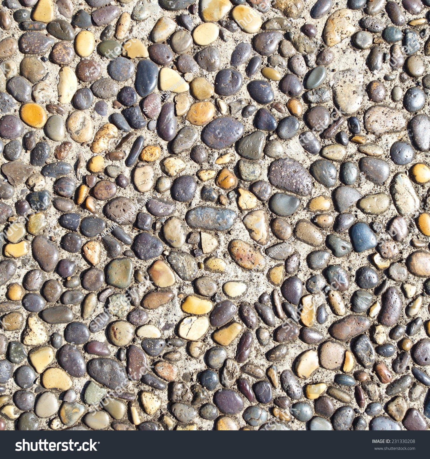 Pebble Stone Floor Tile Texture Stock Photo Image Of Background | My ...
