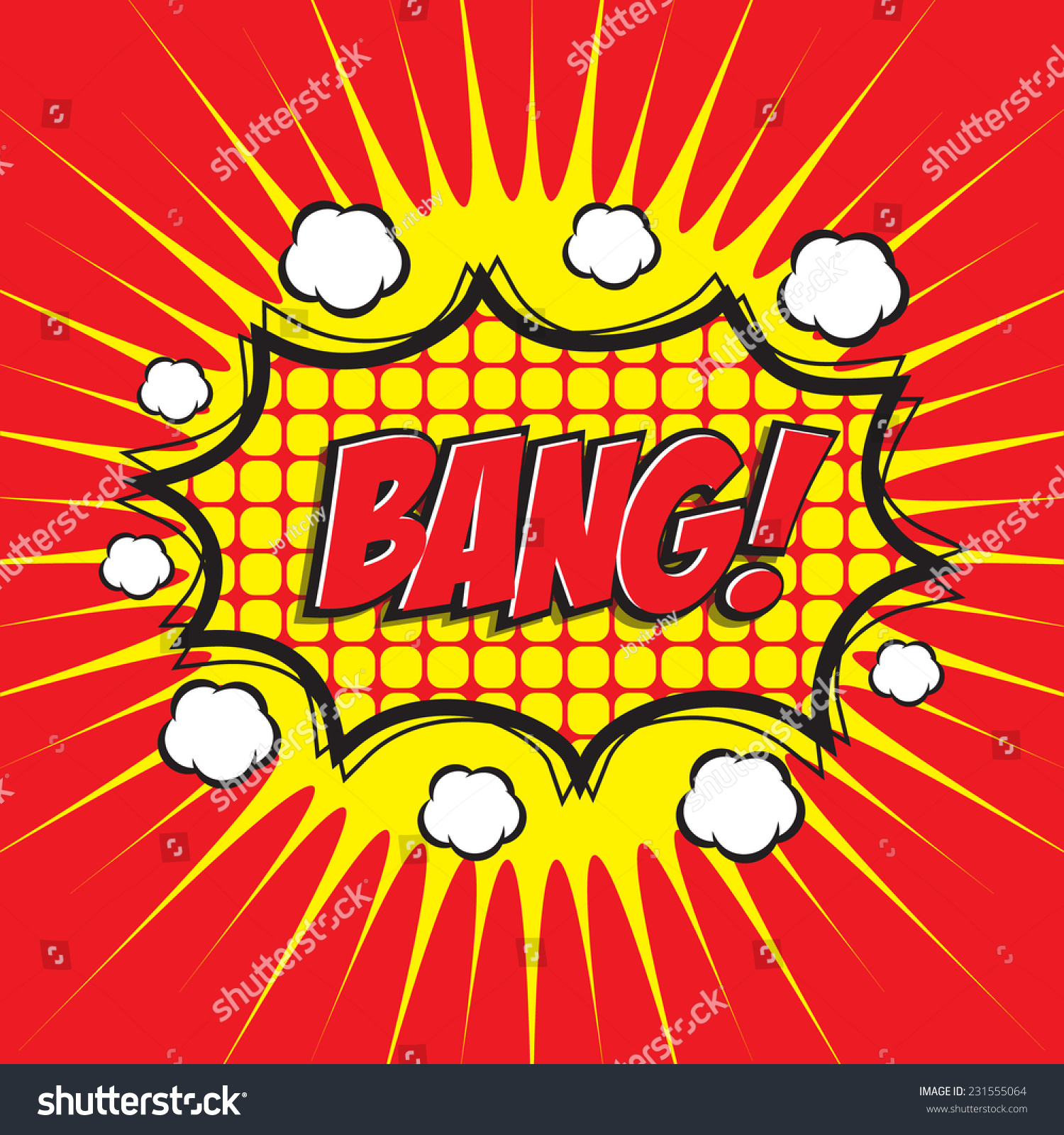 Bang Comic Wording Design Comic Background Stock Vector (Royalty Free ...