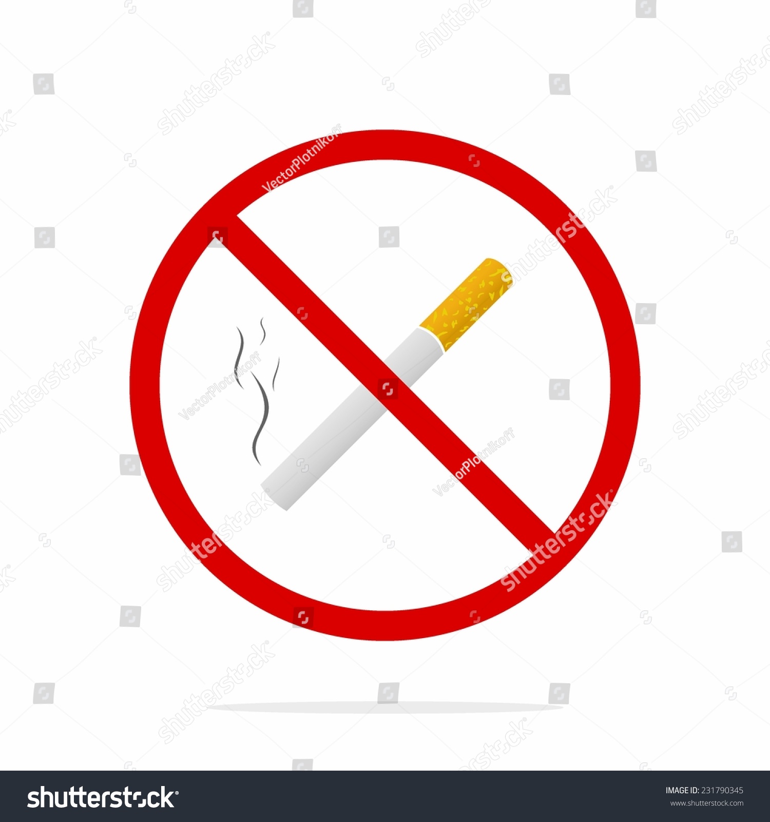 No Smoking Sign Stock Vector (Royalty Free) 231790345 | Shutterstock