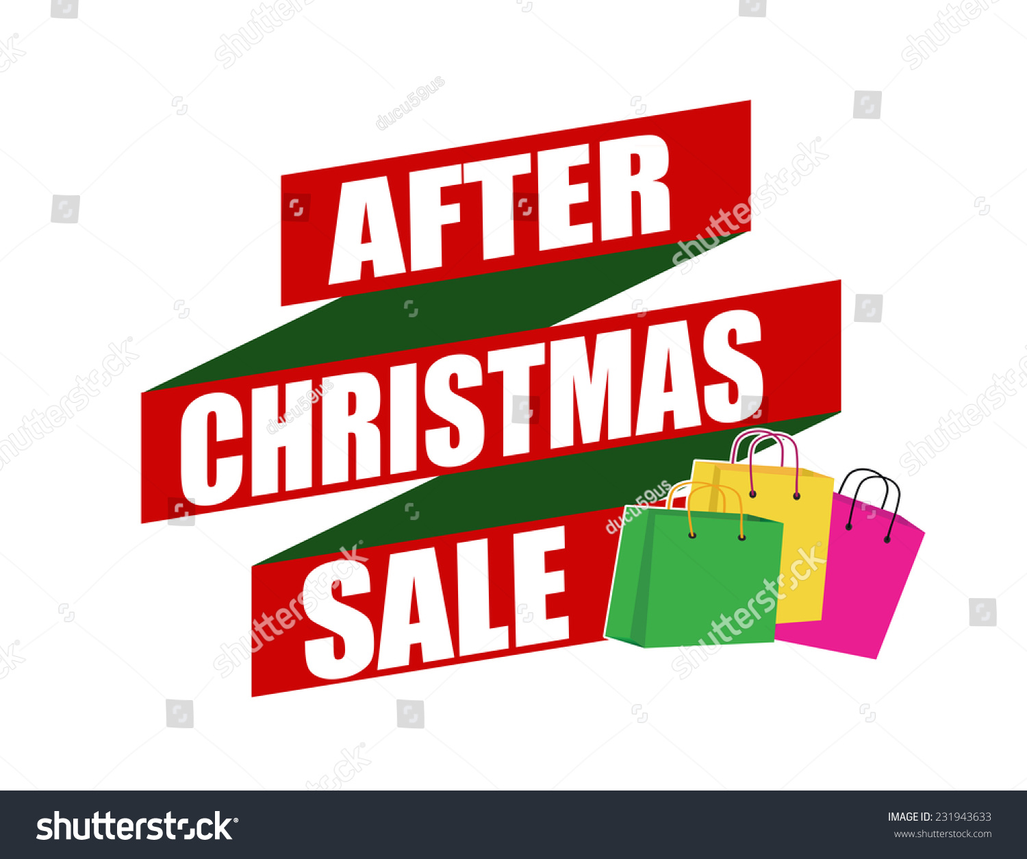 After Christmas Sale Banner Design Over Stock Vector (Royalty Free