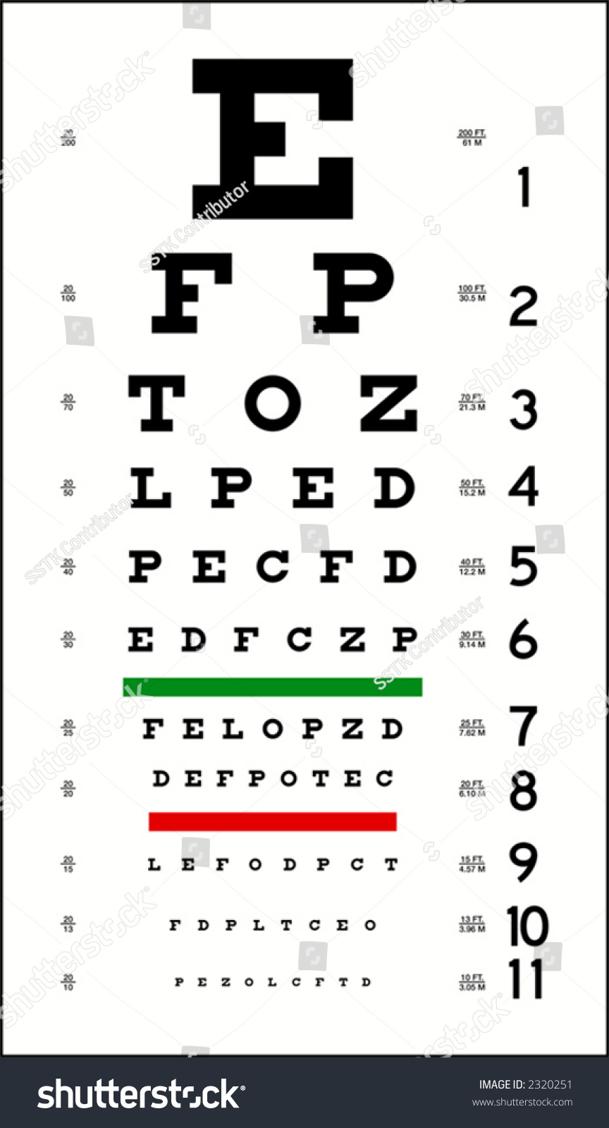 Eye Chart Vector Format Can Be Stock Vector Royalty Free 2320251