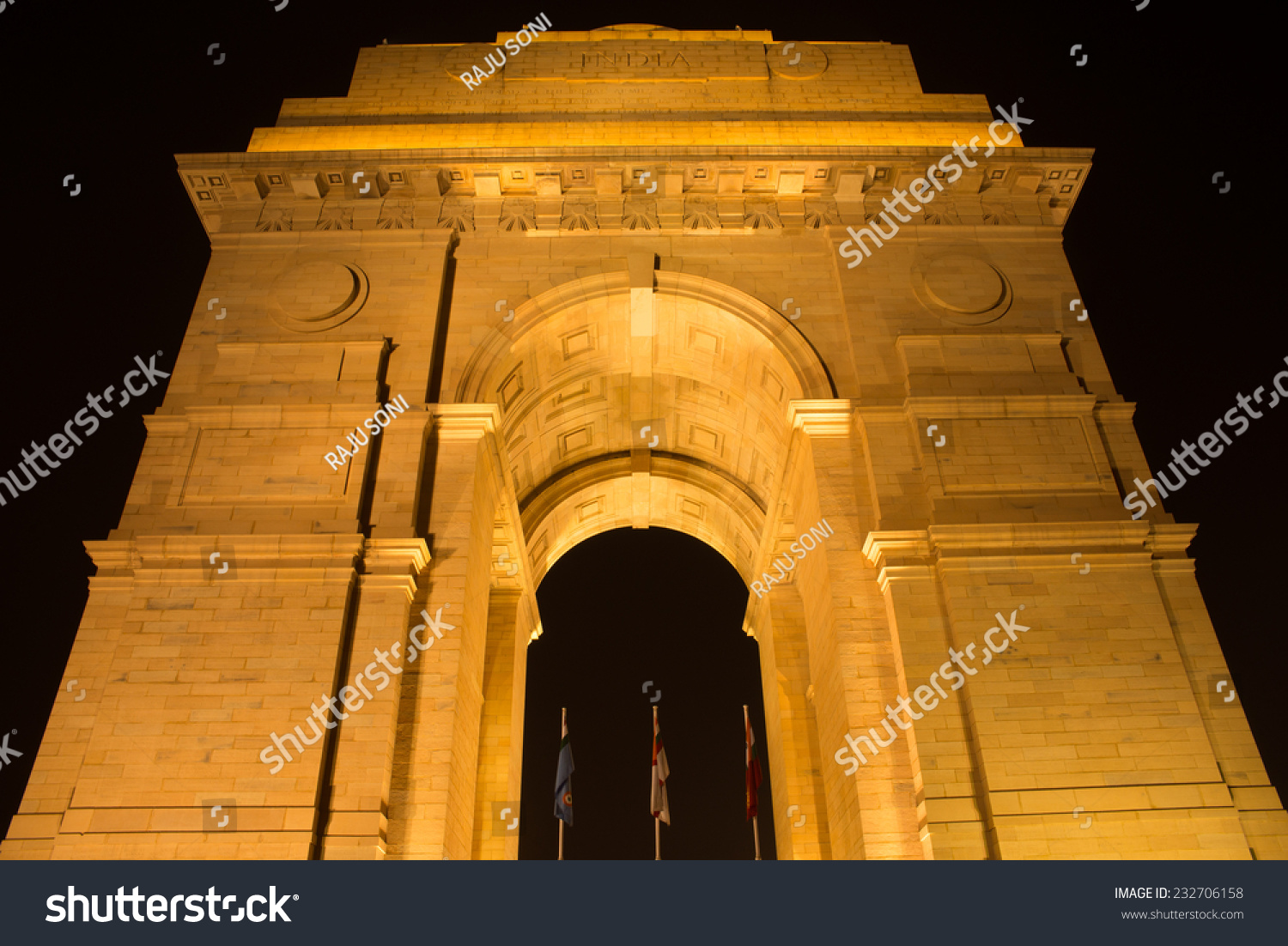 India Gate New Delhi Night View Stock Photo 232706158 | Shutterstock