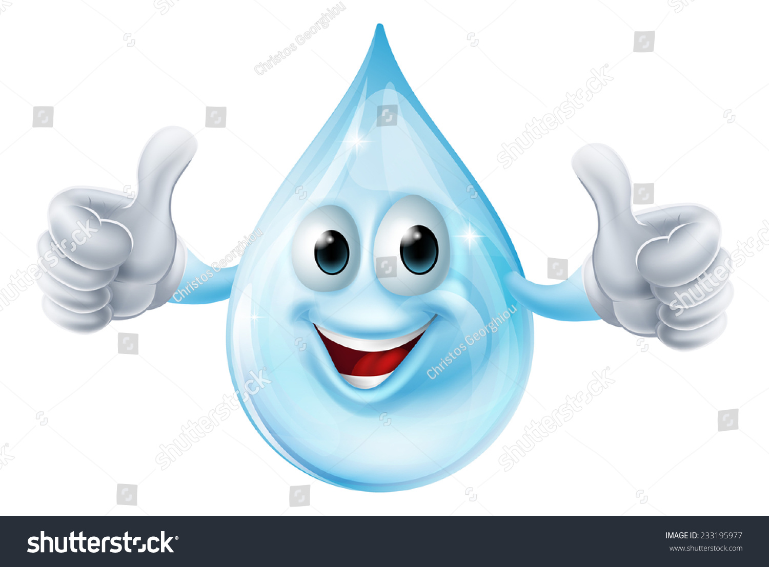 Illustration Water Drop Character Giving Thumbs Stock Vector (Royalty ...