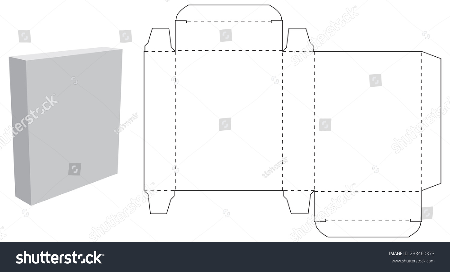 Very Big Die Box Design Stock Vector (Royalty Free) 233460373 ...