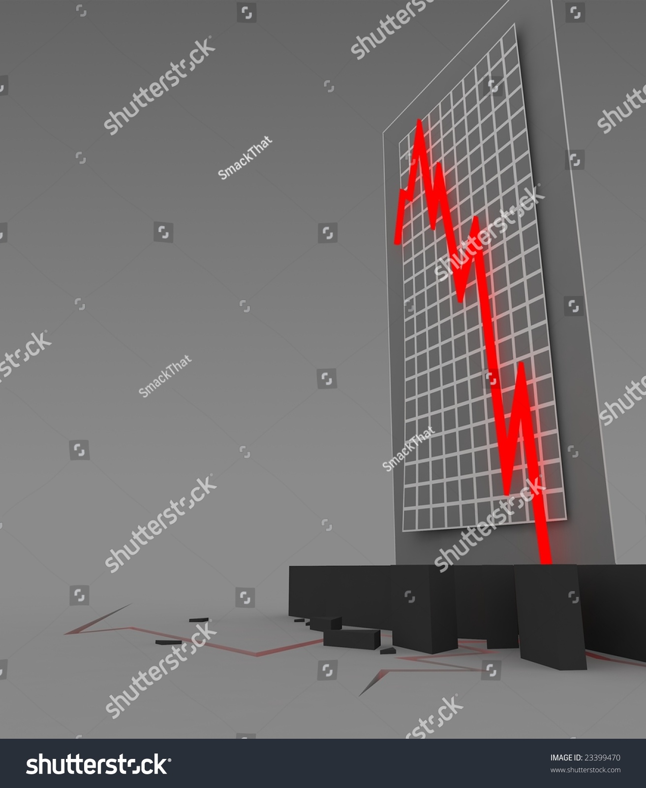 3d Crisis Chart Stock Illustration 23399470 | Shutterstock