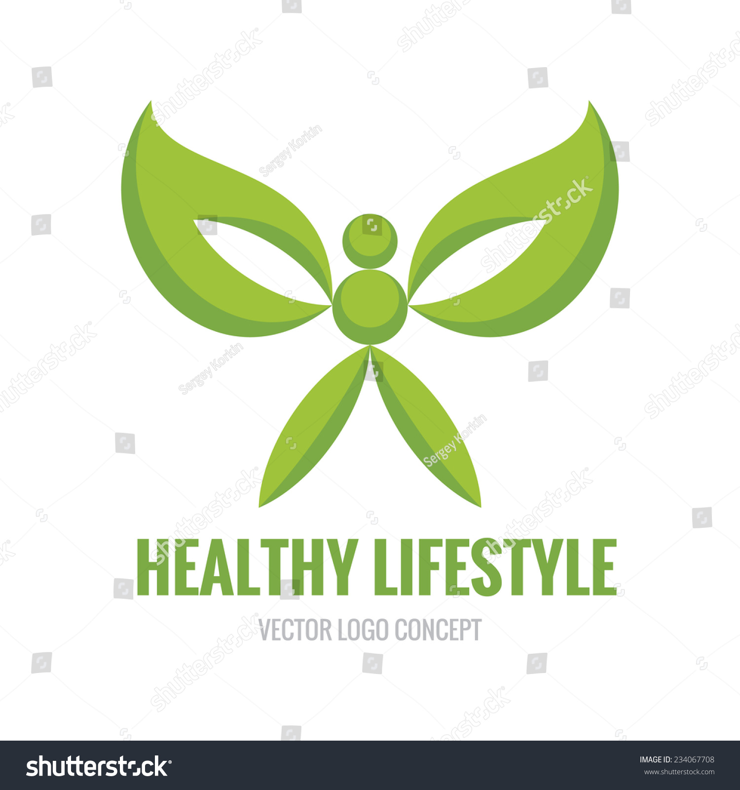 Healthy Lifestyle Vector Logo Template Concept Stock Vector Royalty