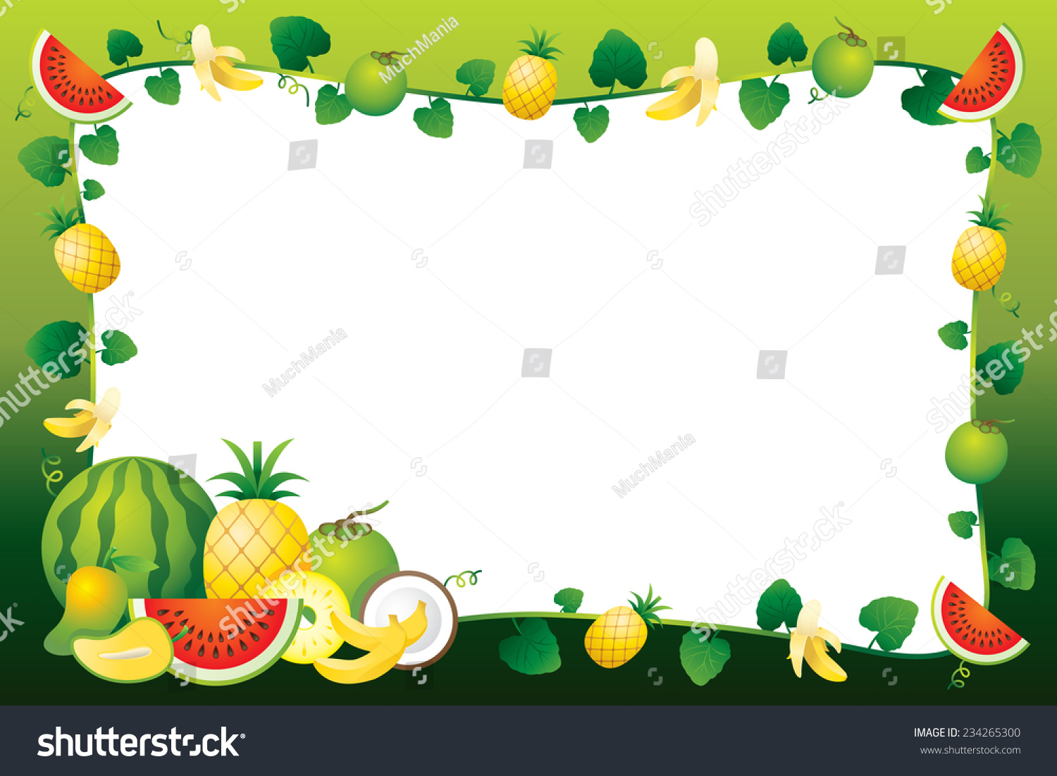 Рамка с овощами и фруктами для детей