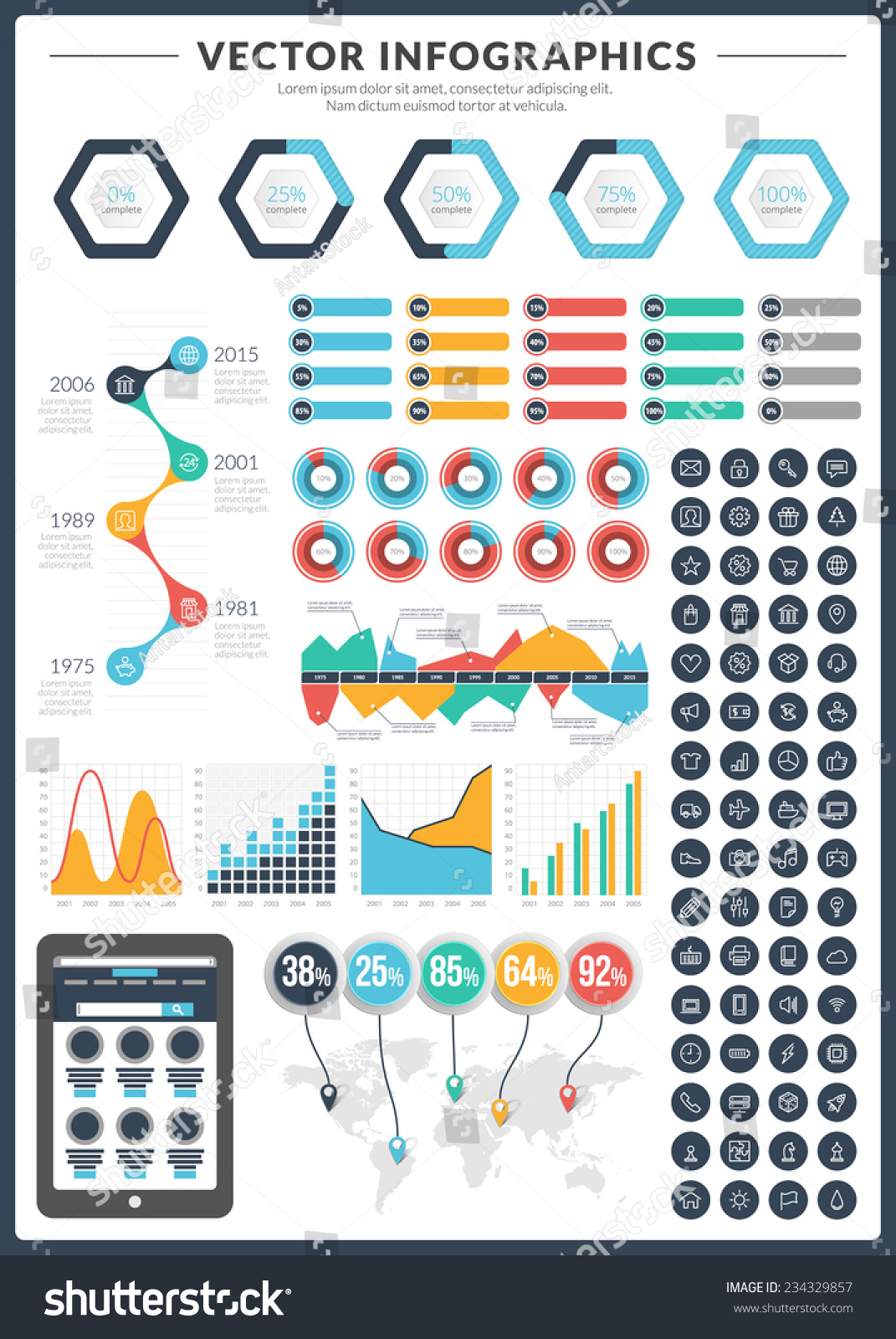 Big Pack Data Visualization Vector Infographics Stock Vector (Royalty ...