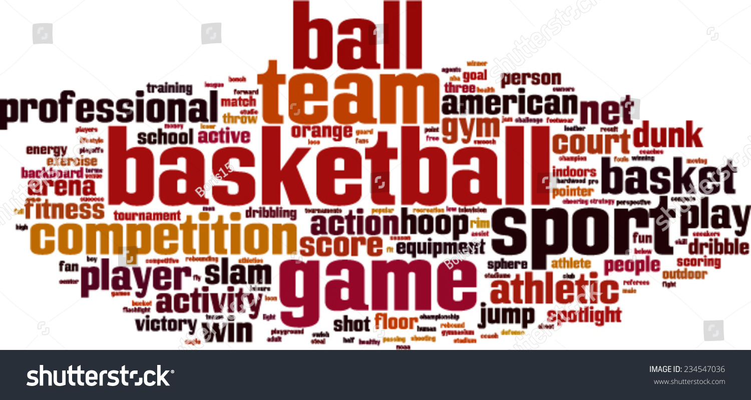 Basketball Word Cloud Concept Vector Illustration Stock Vector (Royalty ...