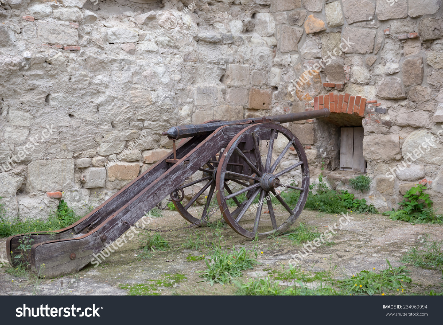 Ancient Cannon On Wheels Stock Photo 234969094 | Shutterstock