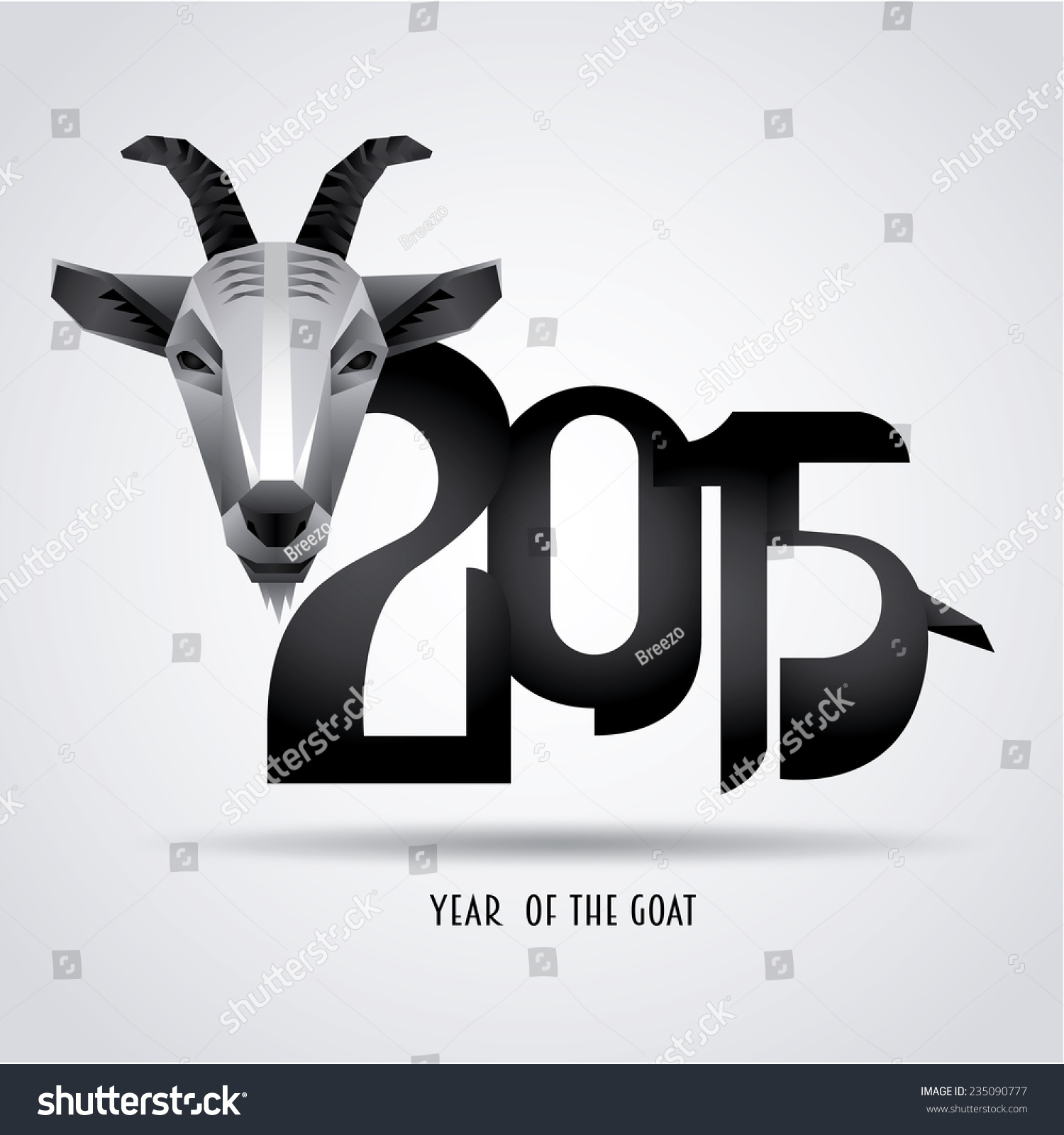 Goat Face Vector Illustration Stock Vector (Royalty Free) 235090777 ...