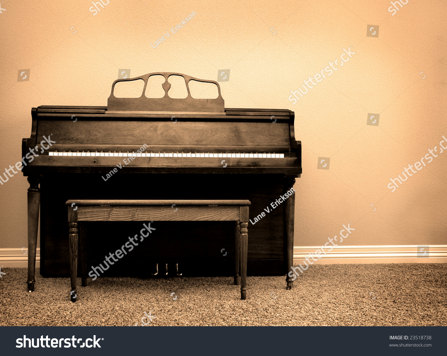 Interior View Piano Bench Home Stock Photo 23518738 | Shutterstock