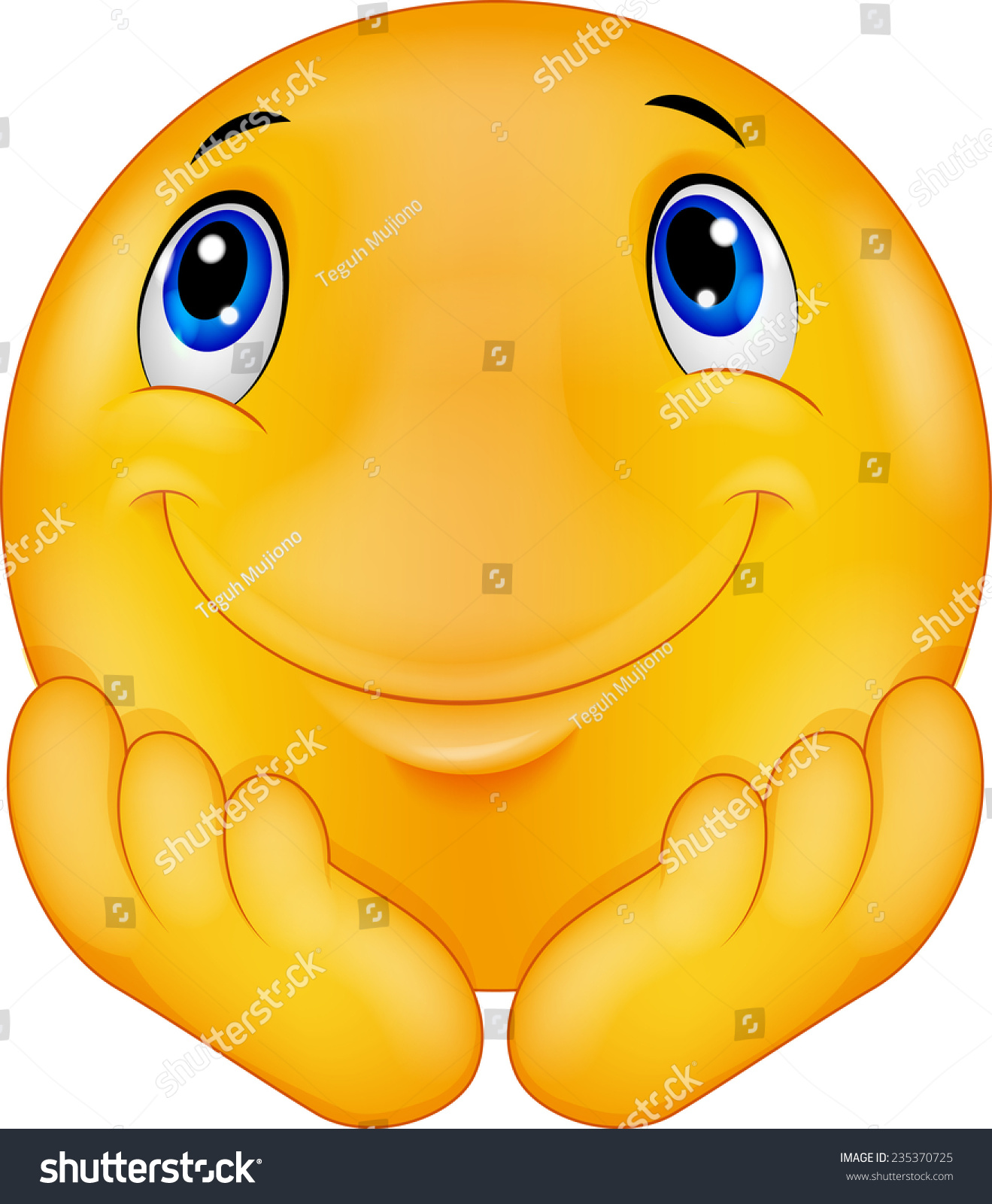 Thinking Emoticon Smiley Stock Vector (Royalty Free) 235370725 ...