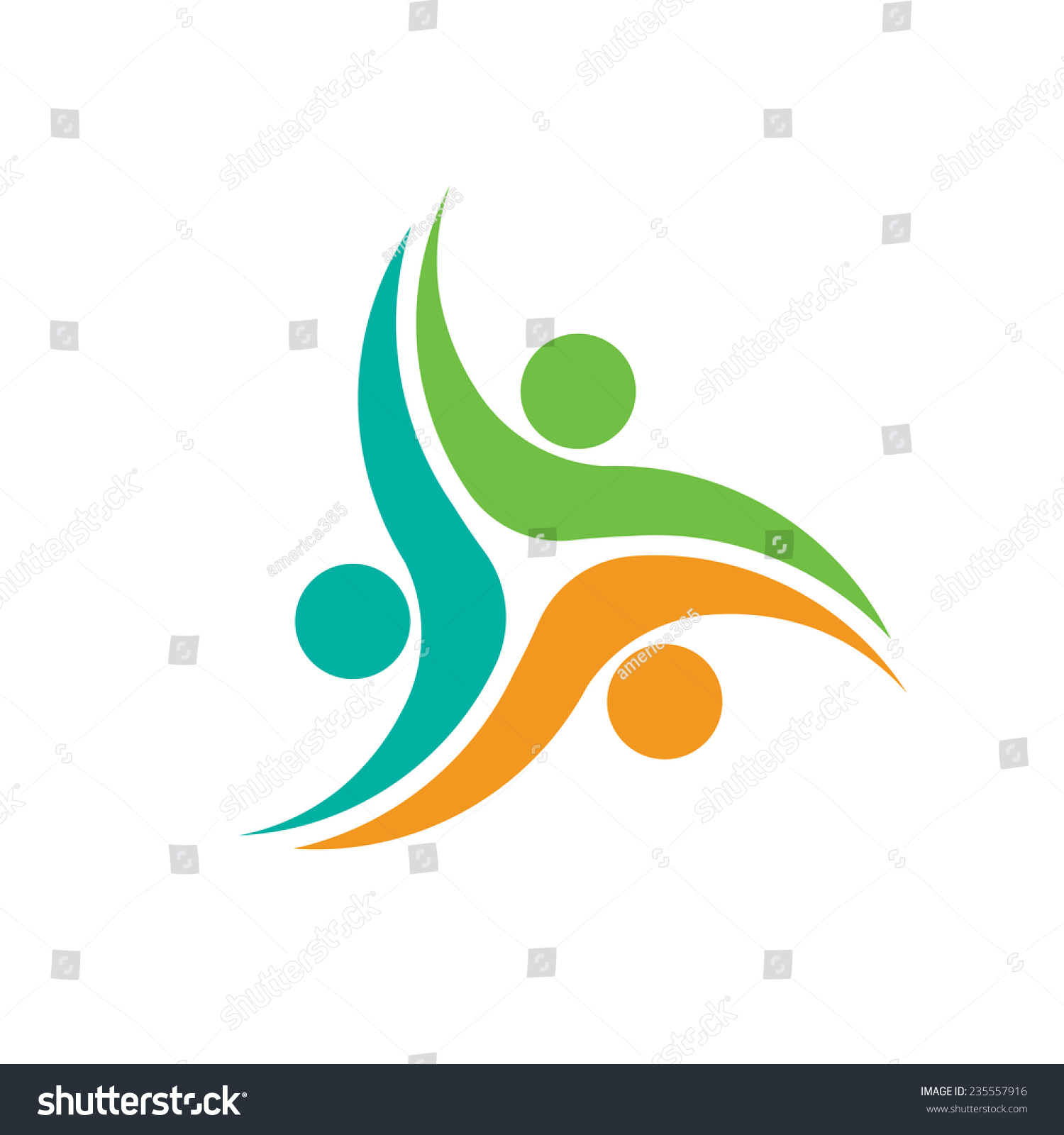 Three People Social Network Vector Design Stock Vector (Royalty Free ...