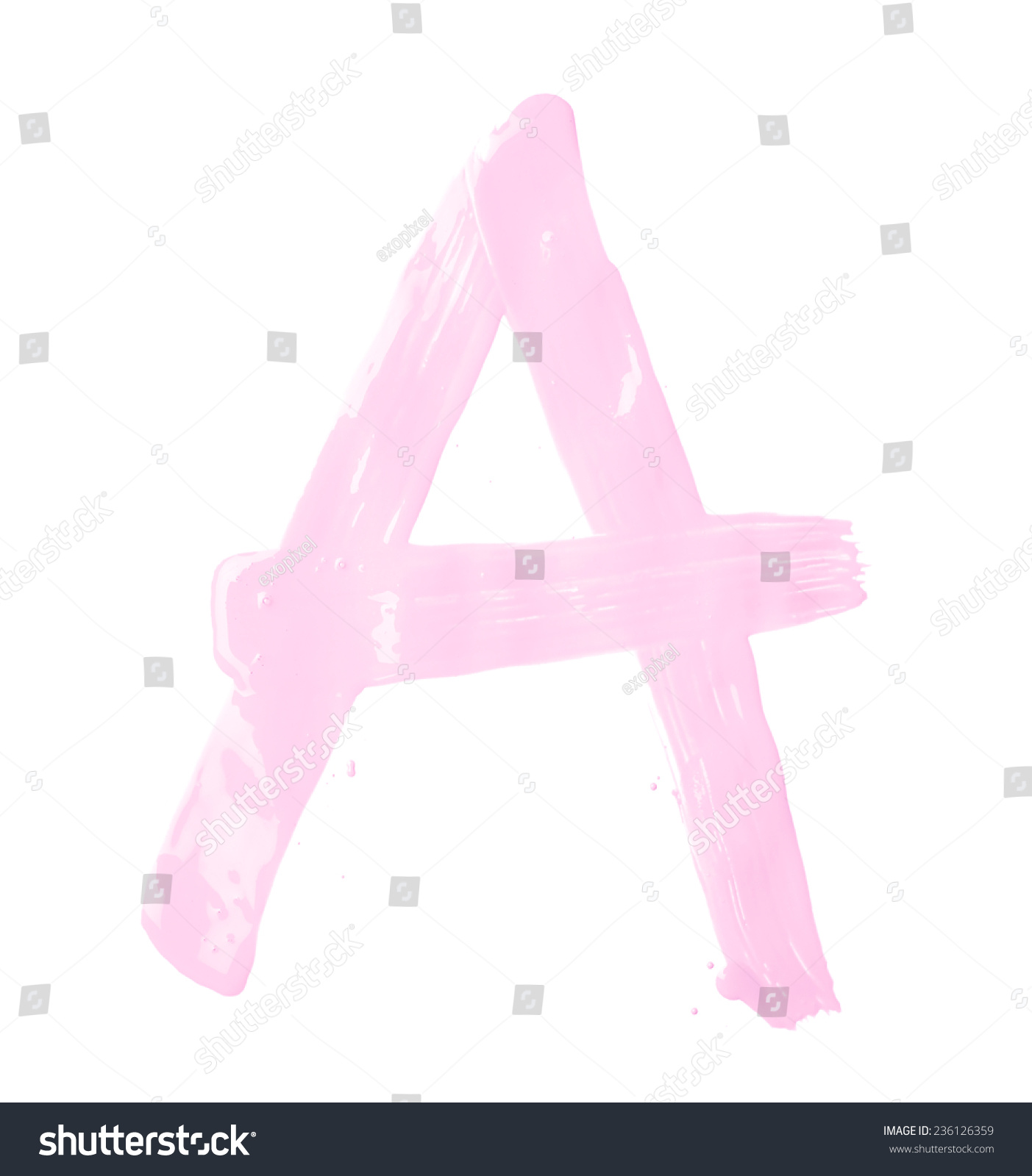 Letter Character Hand Drawn Oil Paint Stock Photo 236126359 | Shutterstock