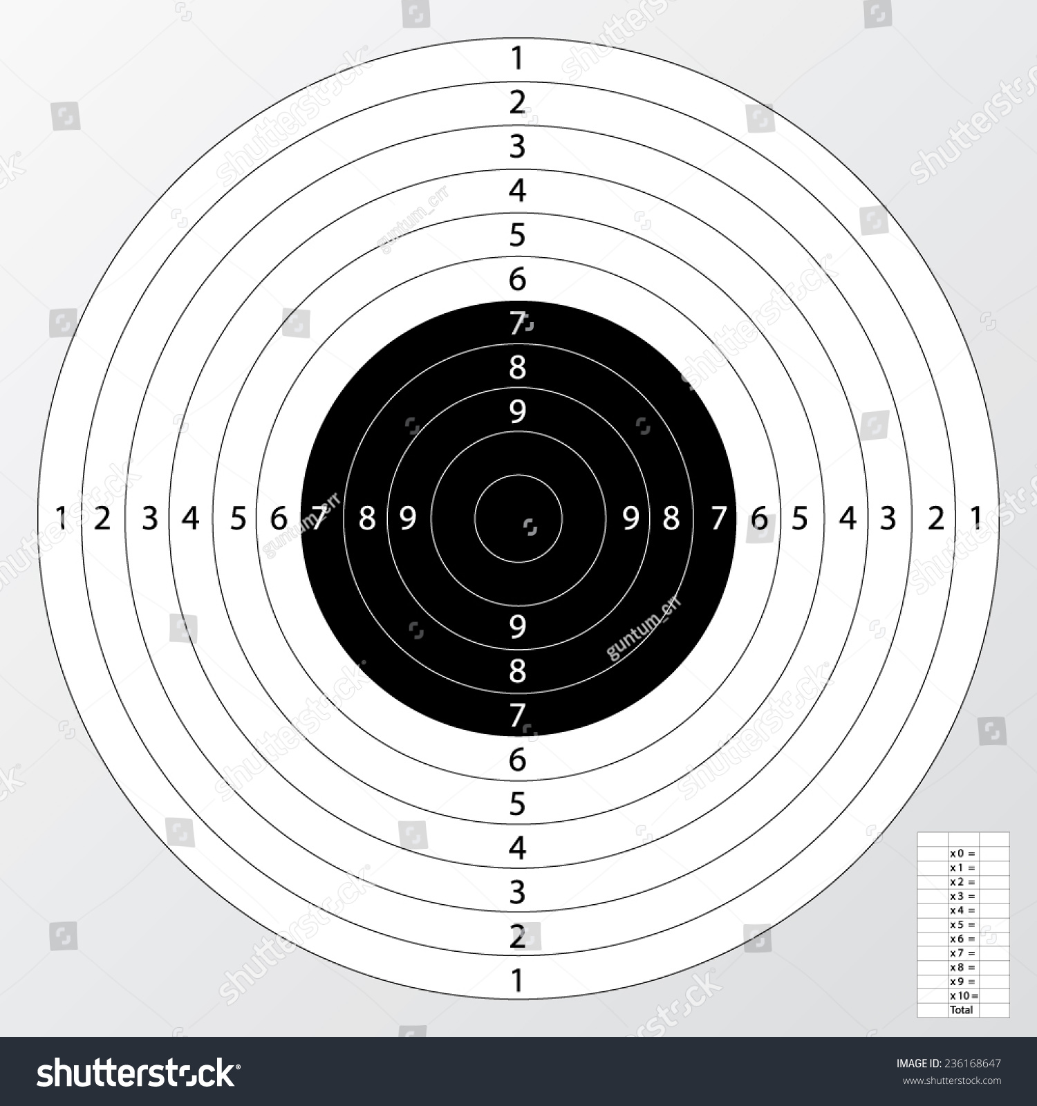 Gun Shooting Target Stock Vector (Royalty Free) 236168647 | Shutterstock