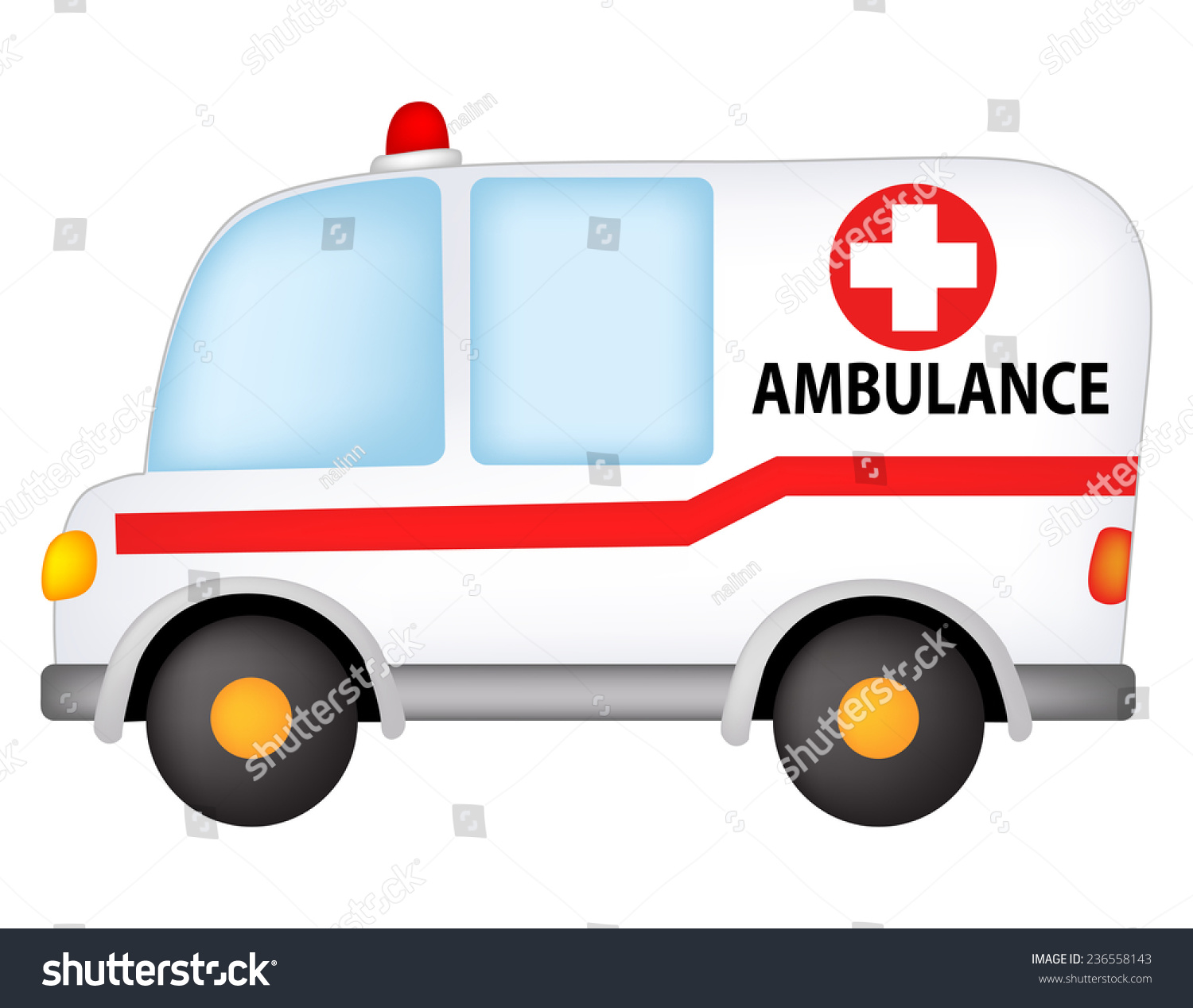 Illustration Ambulance Isolated On White Background Stock Vector ...