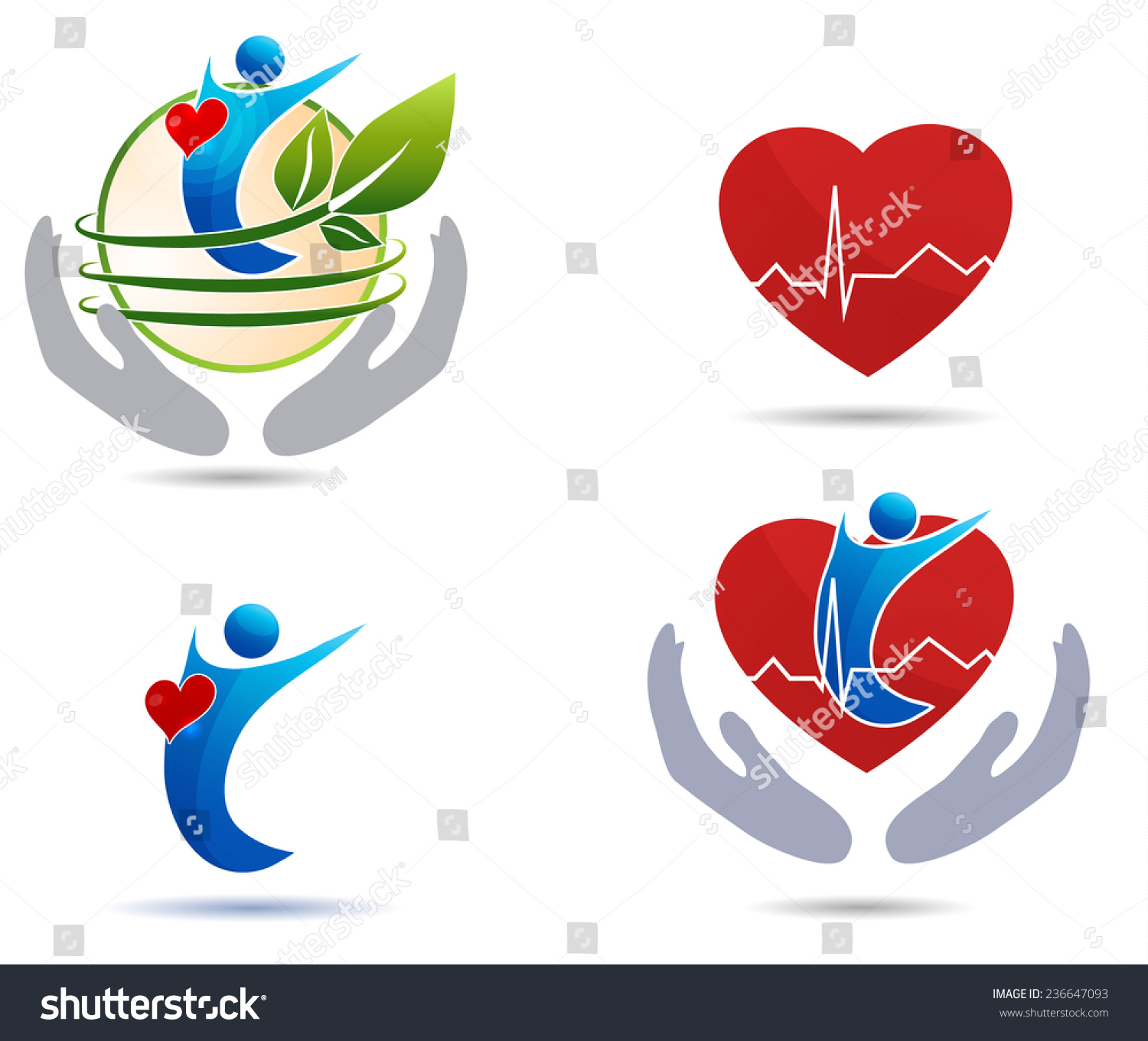 Cardiovascular Disease Treatment Icons Healthy Heart Stock Vector ...