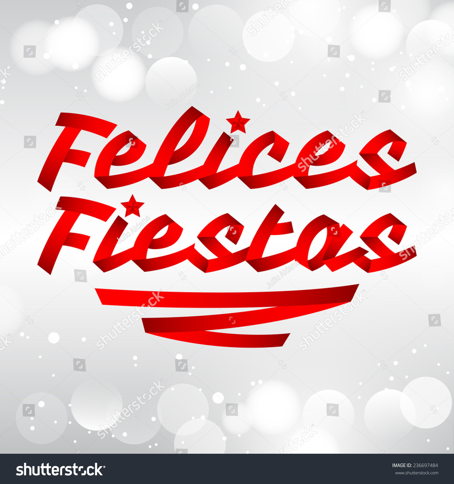 Felices Fiestas Happy Holidays Spanish Text Stock Vector (Royalty Free ...