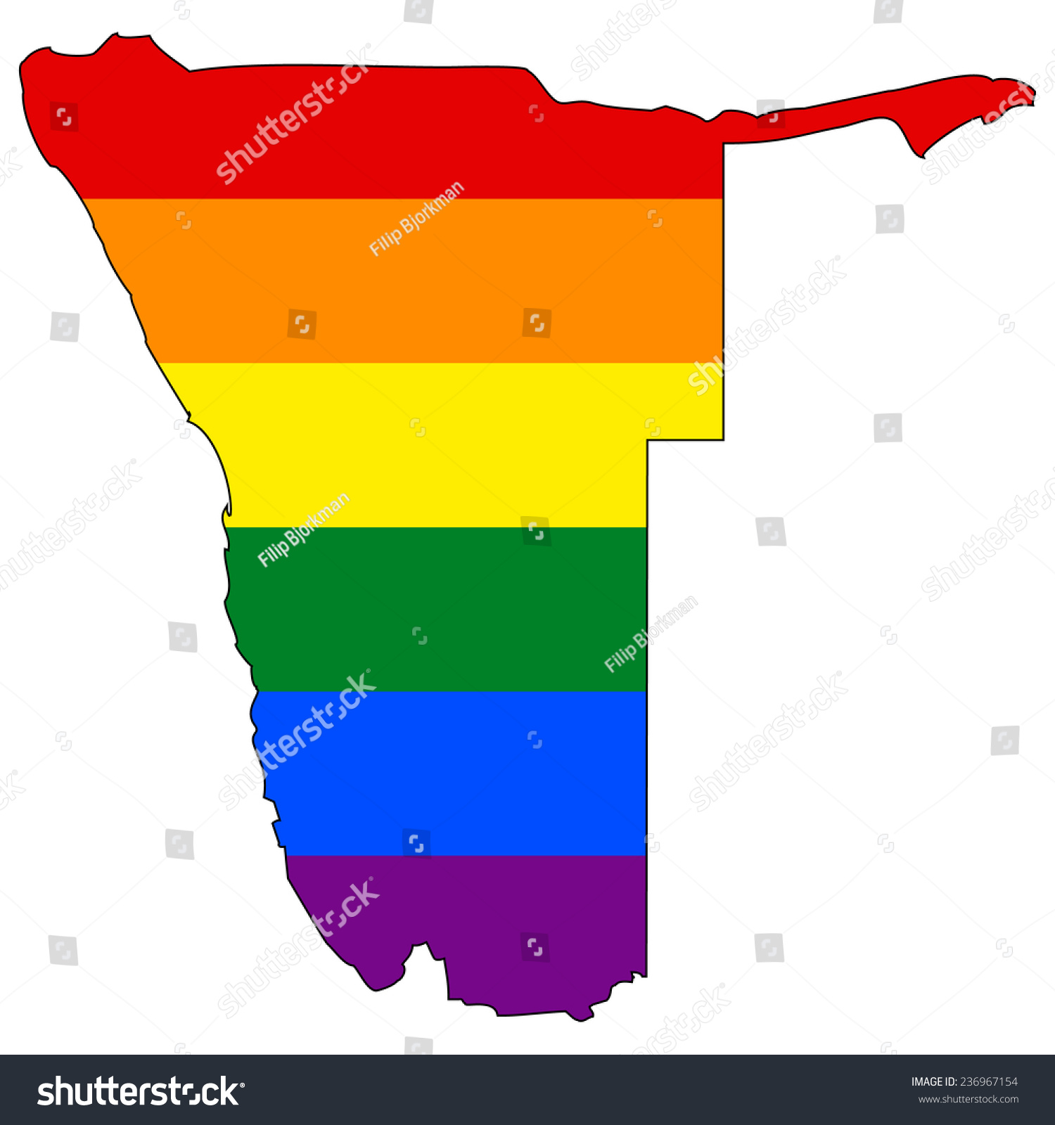 Vektor Stok High Detailed Vector Map Pride Flag Tanpa Royalti 236967154 Shutterstock 