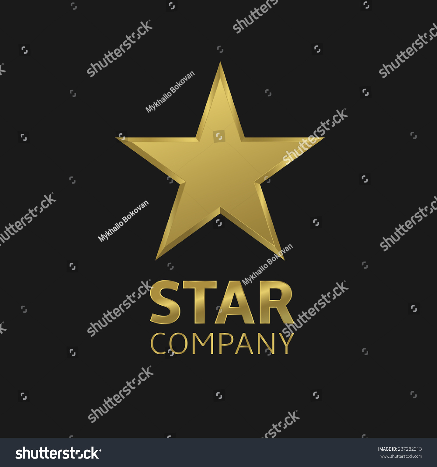 Super Golden Star Vector Logo Icon Stock Vector (Royalty Free ...