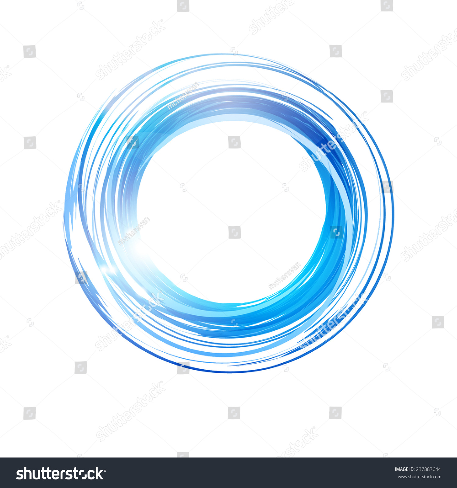 Vector Abstract Blue Circle Banner Flyer Stock Vector (Royalty Free ...