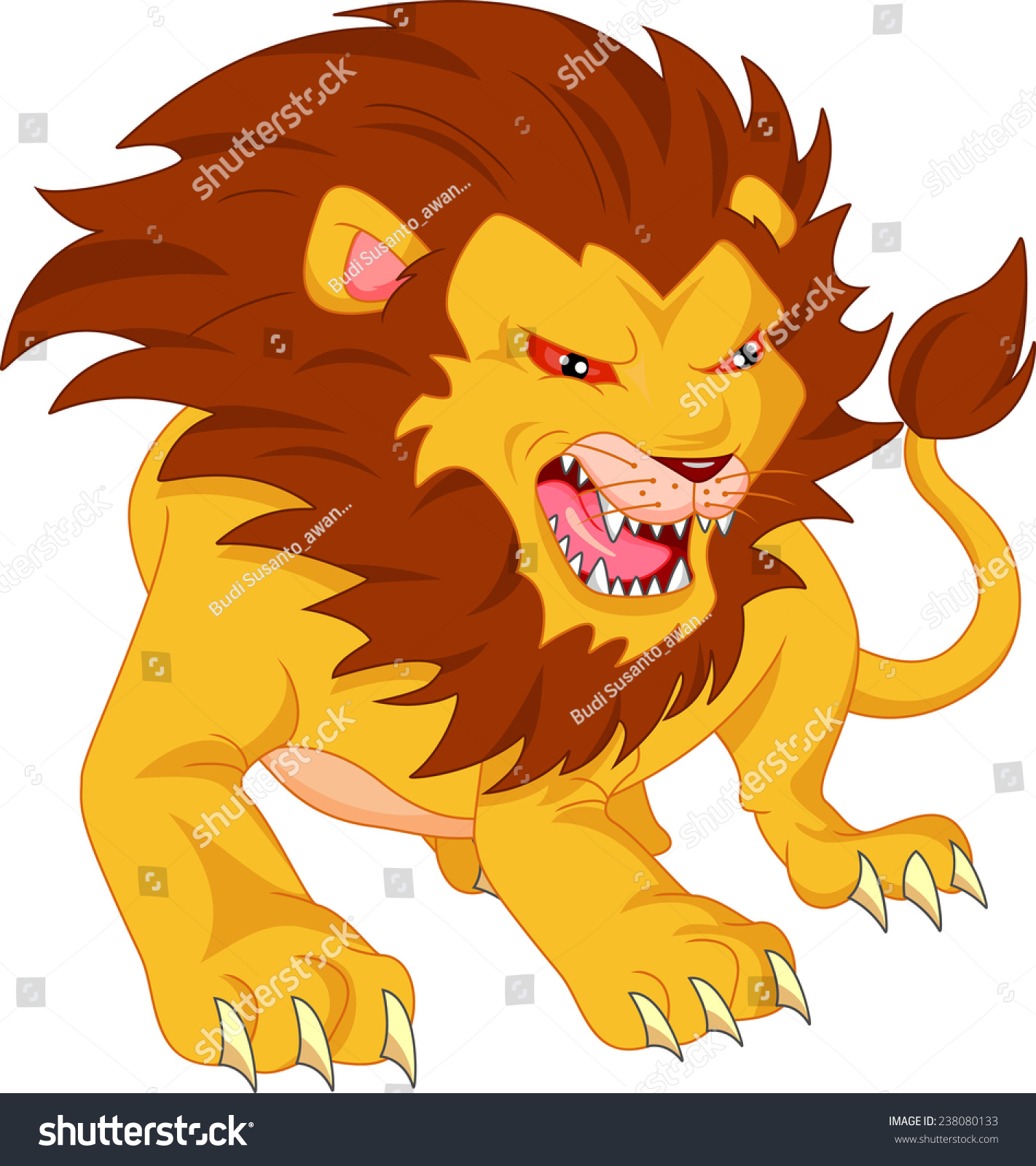 Angry Lion Cartoon Stock Illustration 238080133 | Shutterstock