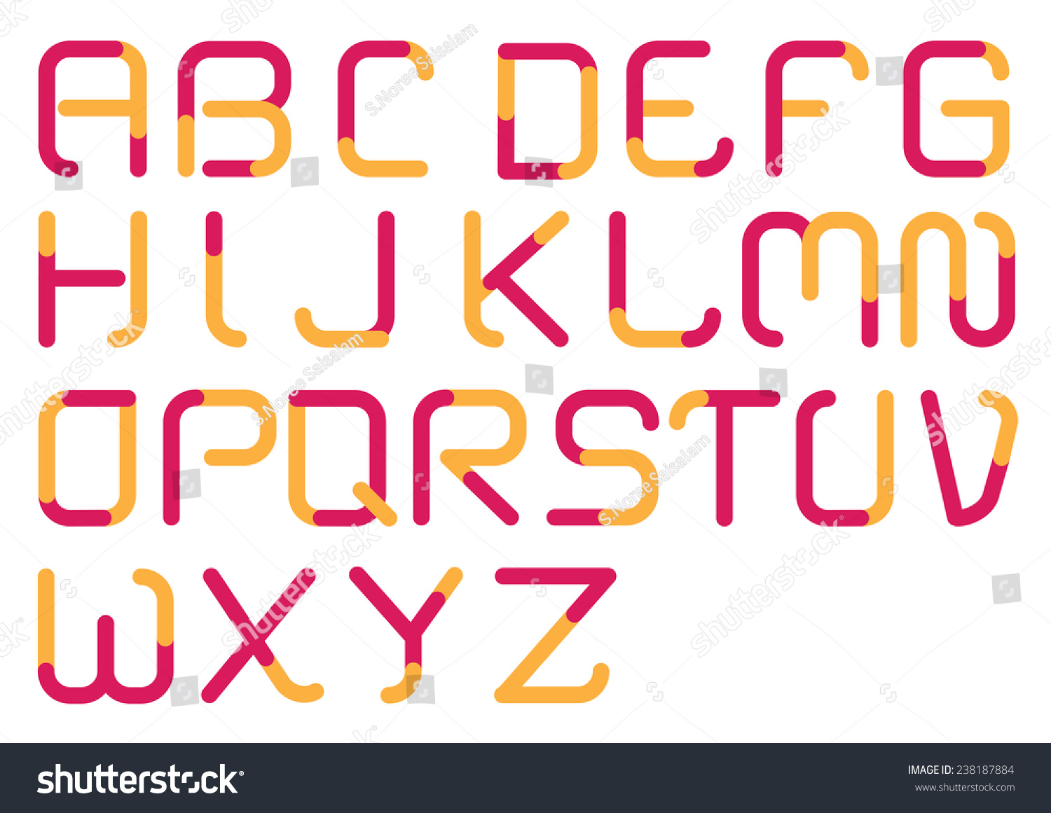 Az Alphabet Fonts Design Vector Stock Vector (Royalty Free) 238187884 ...