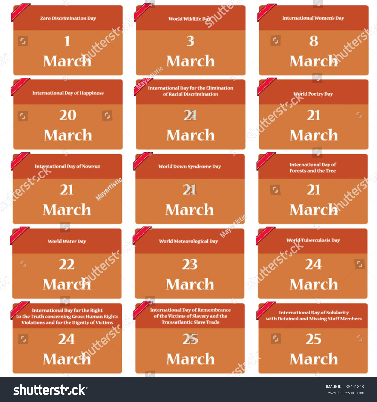 important-dates-march-reminder-stock-vector-royalty-free-238451848