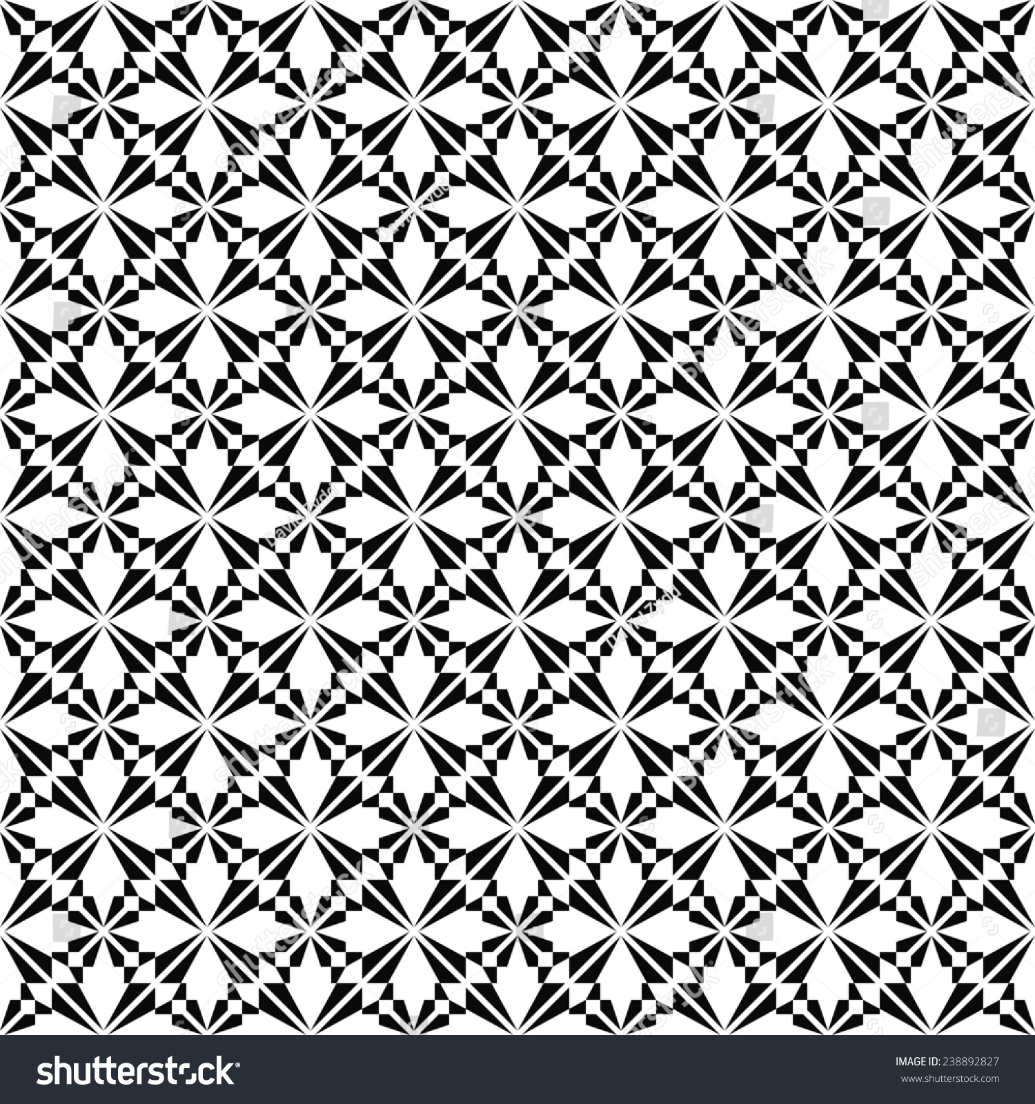 Monochrome Seamless Geometric Pattern Stock Vector (Royalty Free ...