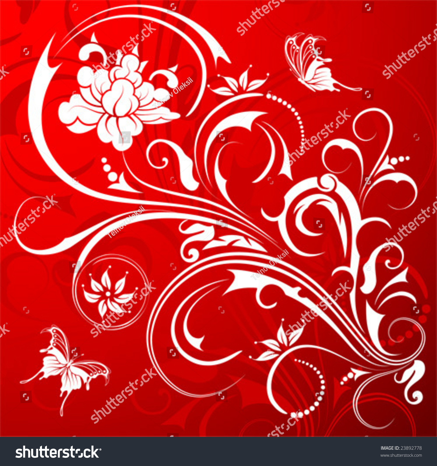 Flower Background Butterfly Element Design Vector Stock Vector Royalty Free 23892778 6795