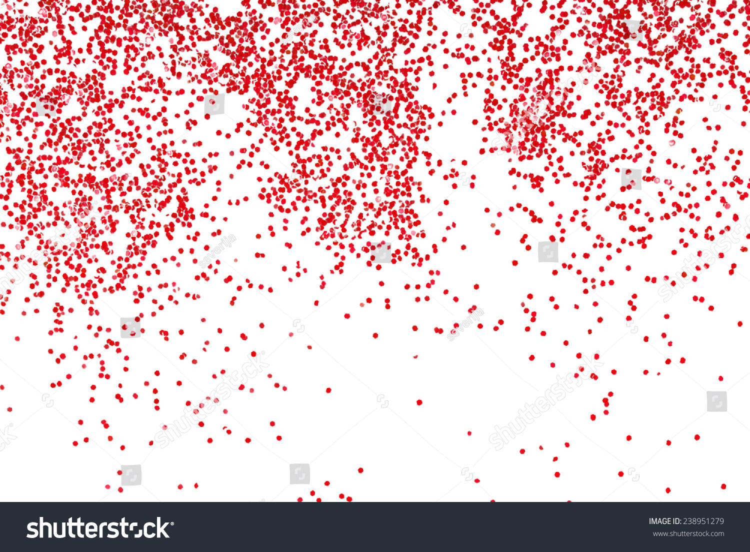 Красные блестки на прозрачном фоне