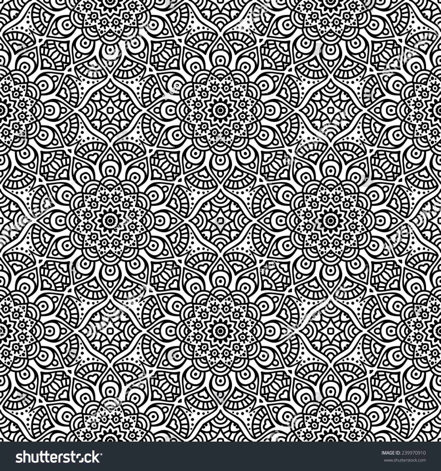 Seamless Indian Pattern Stock Vector (Royalty Free) 239970910 ...