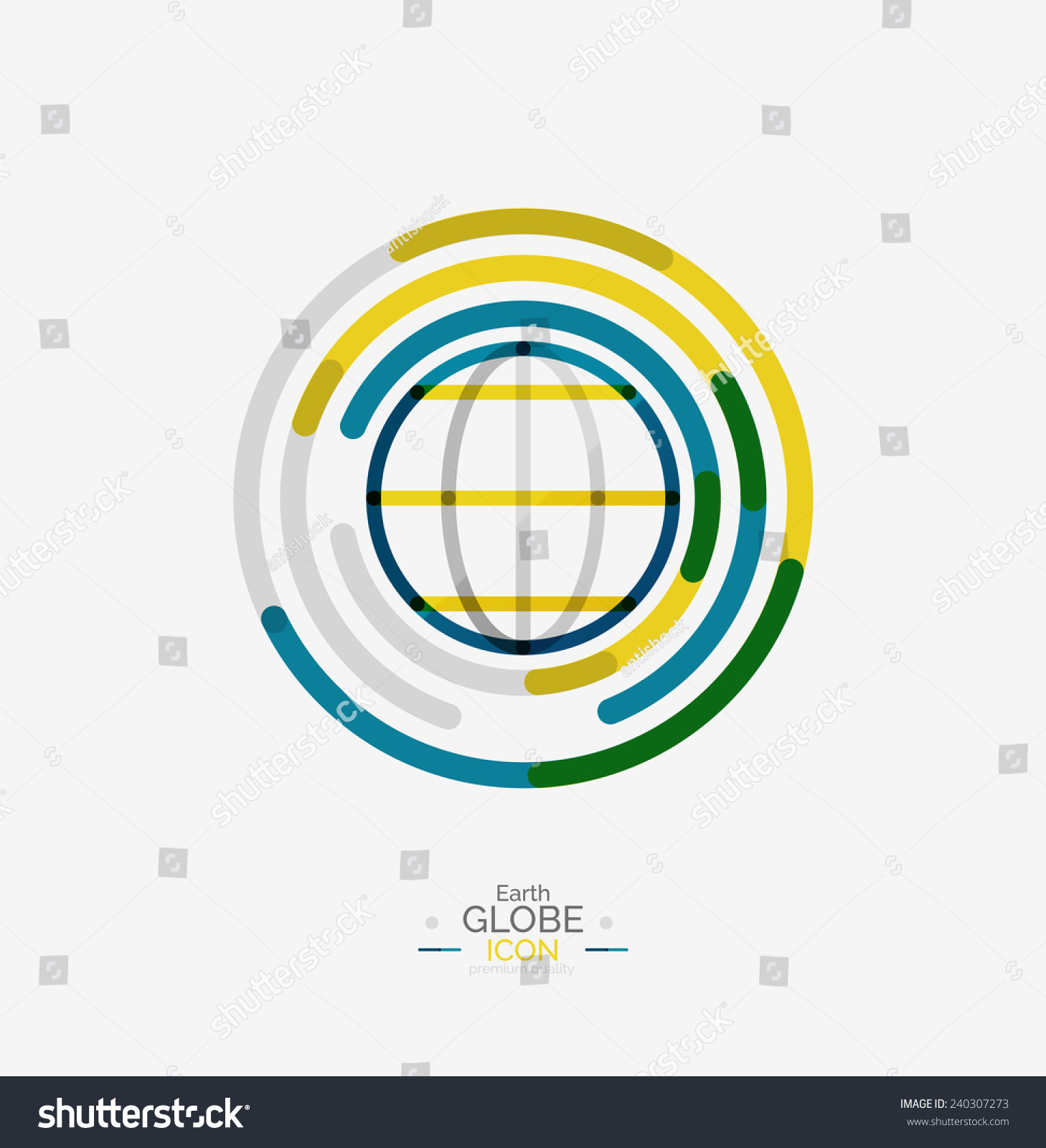 World Globe Logo Stamp Minimal Line Stock Vector (Royalty Free ...