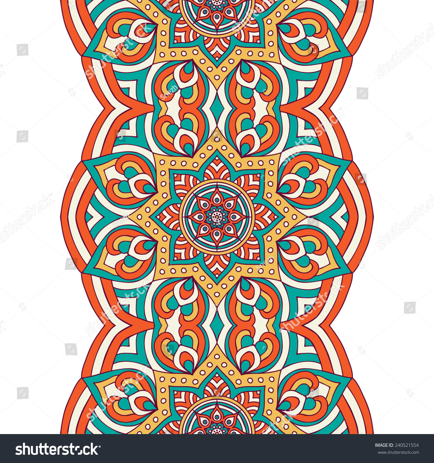 Seamless Indian Pattern Stock Vector (Royalty Free) 240521554 ...
