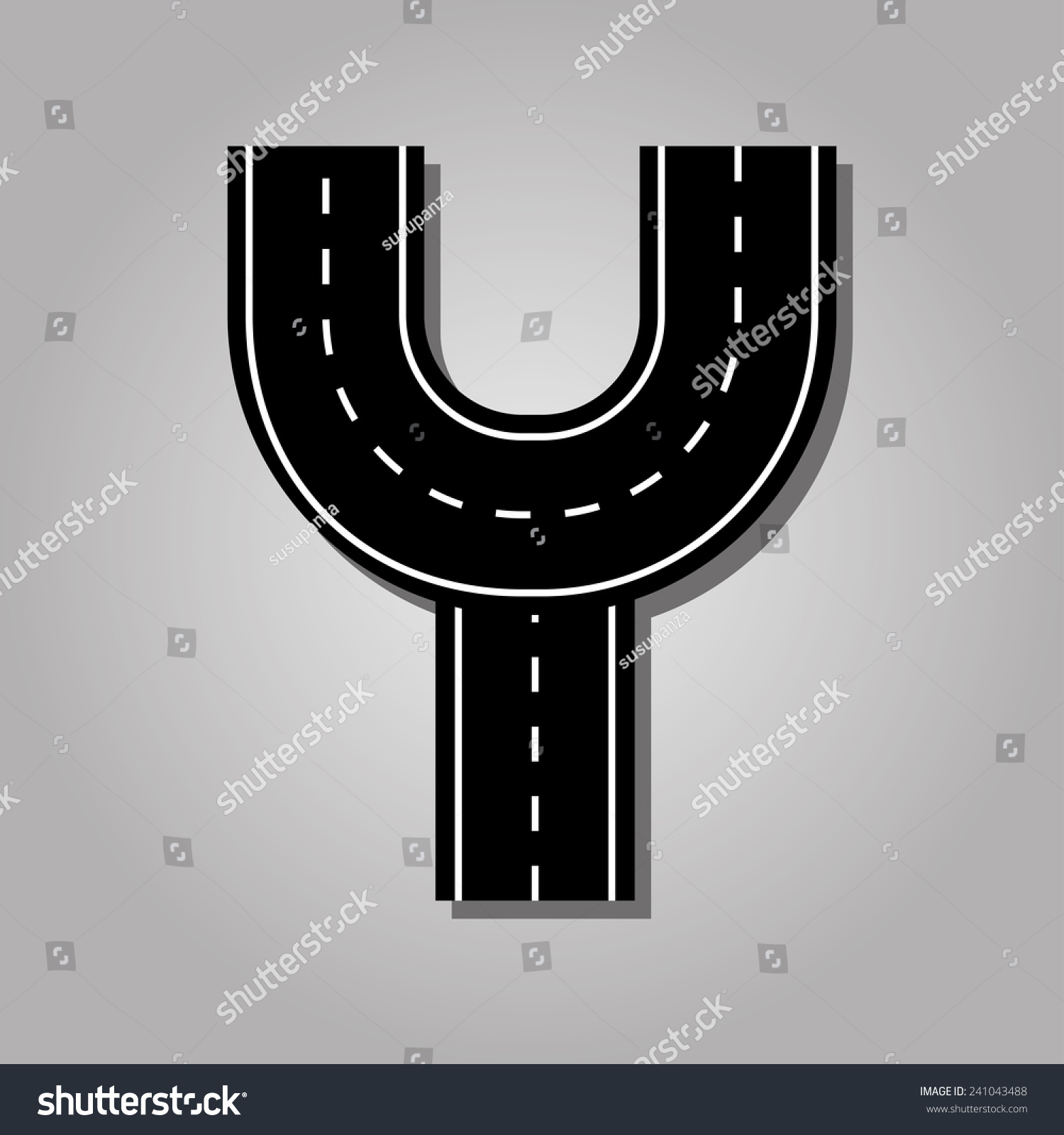 Letter Y Road Font Street Font Stock Vector (Royalty Free) 241043488 ...