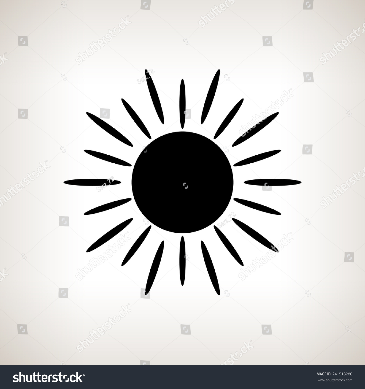 Silhouette Black Sun Rays On Light Stock Vector (Royalty Free ...