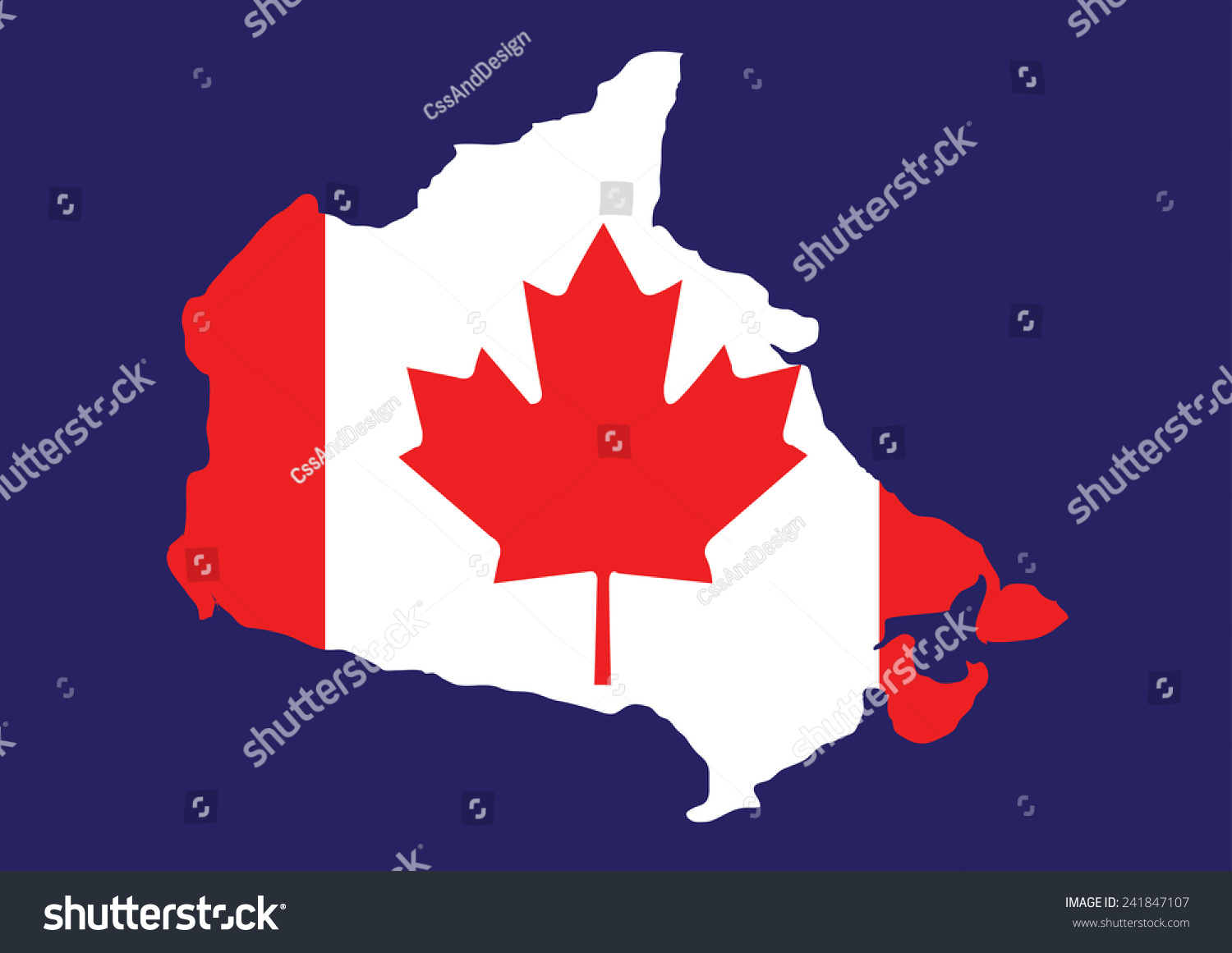 Canada Map Flag Inside Canada Map Stock Vector (Royalty Free) 241847107 ...