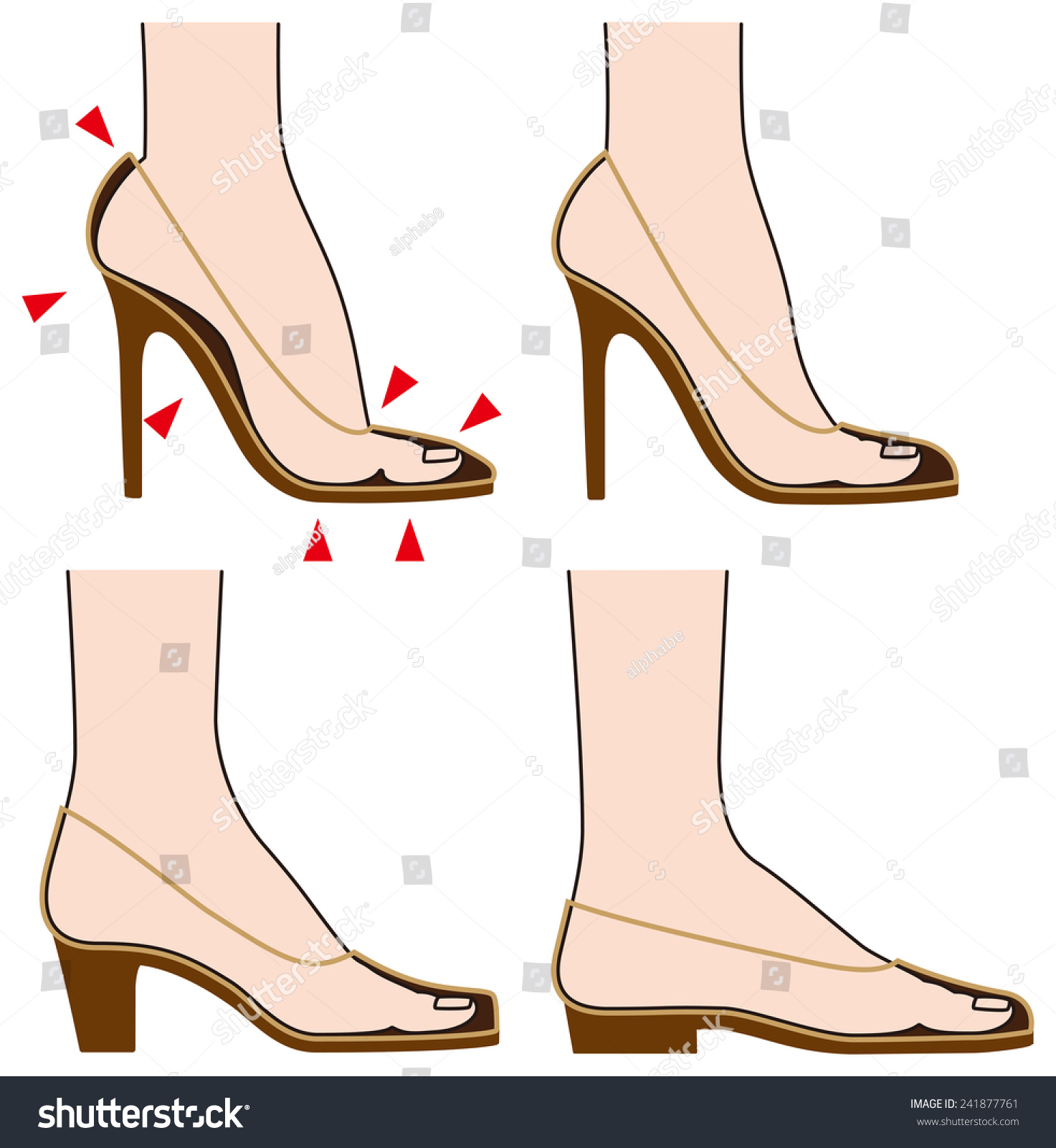 Form Foot Shoes Stock Vector (Royalty Free) 241877761 | Shutterstock