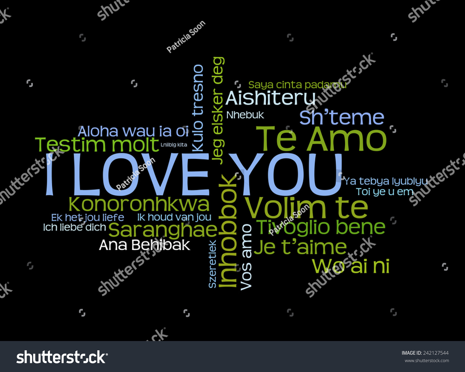 Love Words Love You Different Languages Stock Illustration 242127544   Stock Photo Love Words I Love You In Different Languages Of The World Words Cloud On Black Background 242127544 