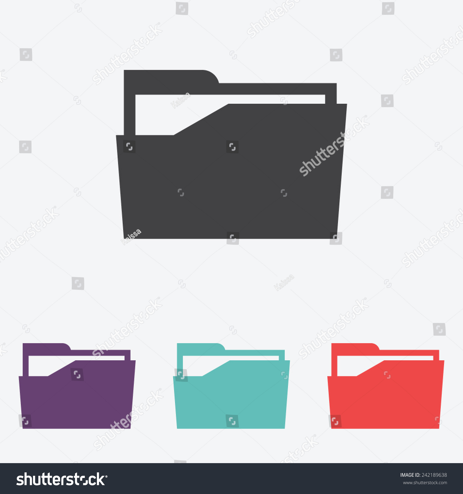 File Folder Vector Icon Stock Vector (Royalty Free) 242189638 ...