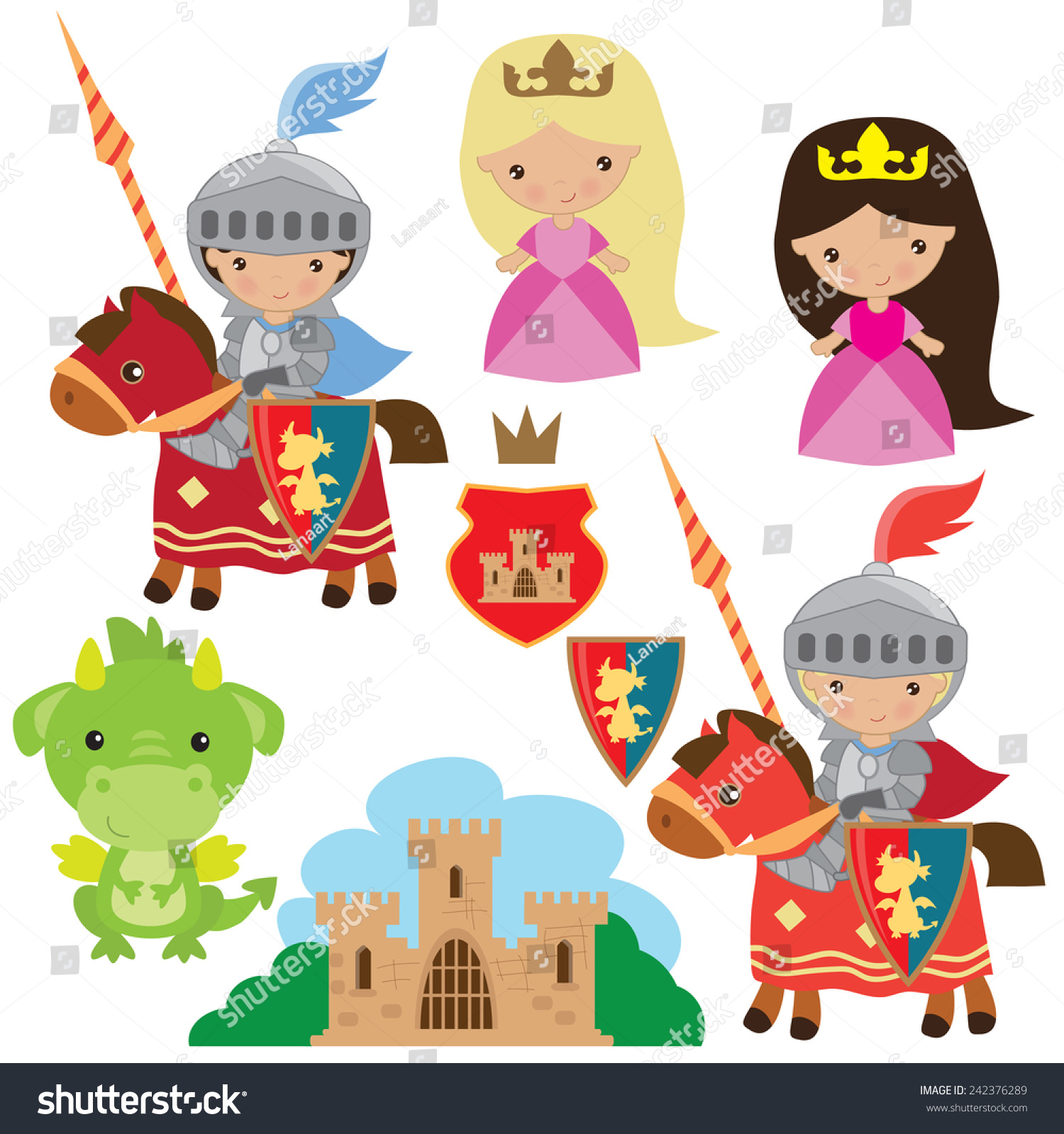 Рисование для детей Рыцари и принцессы