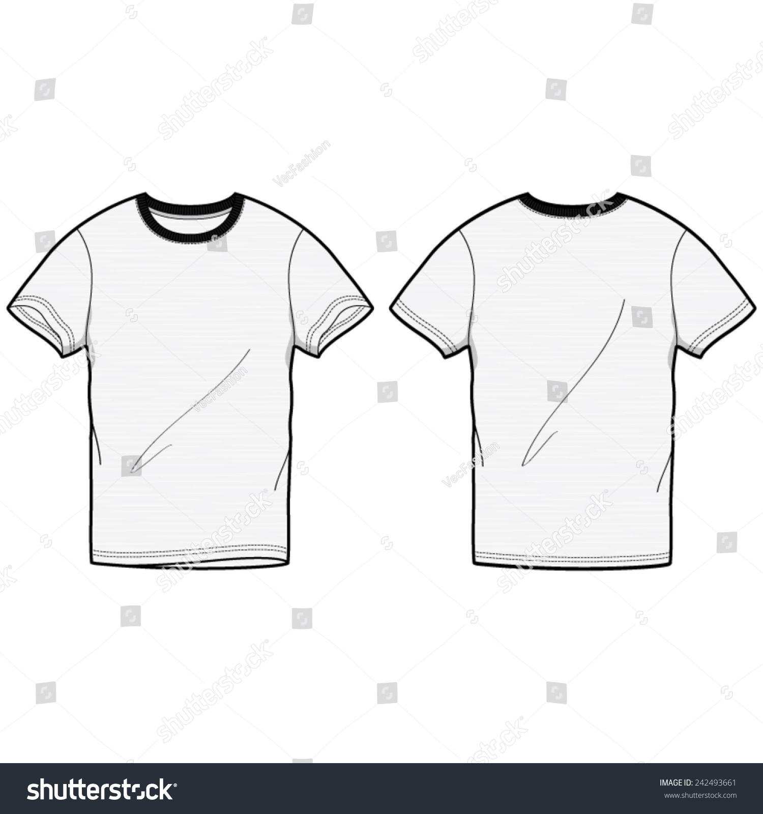 Белая футболка эскиз