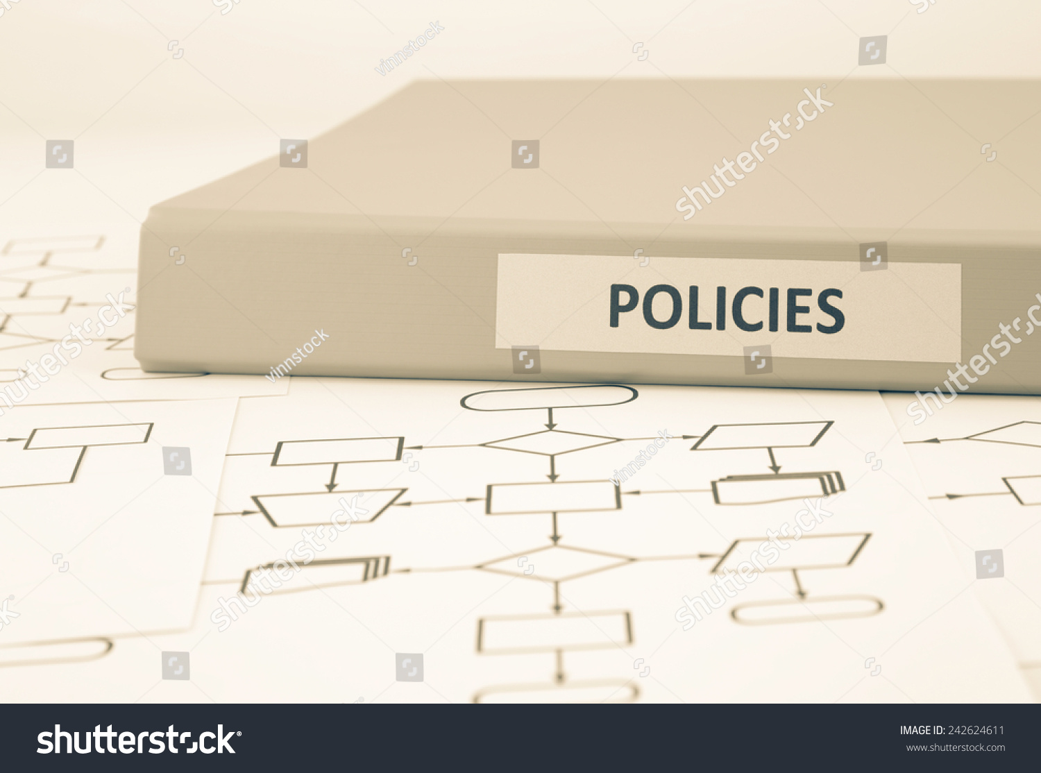 Business Document Binder Policies Word On Stock Photo 242624611
