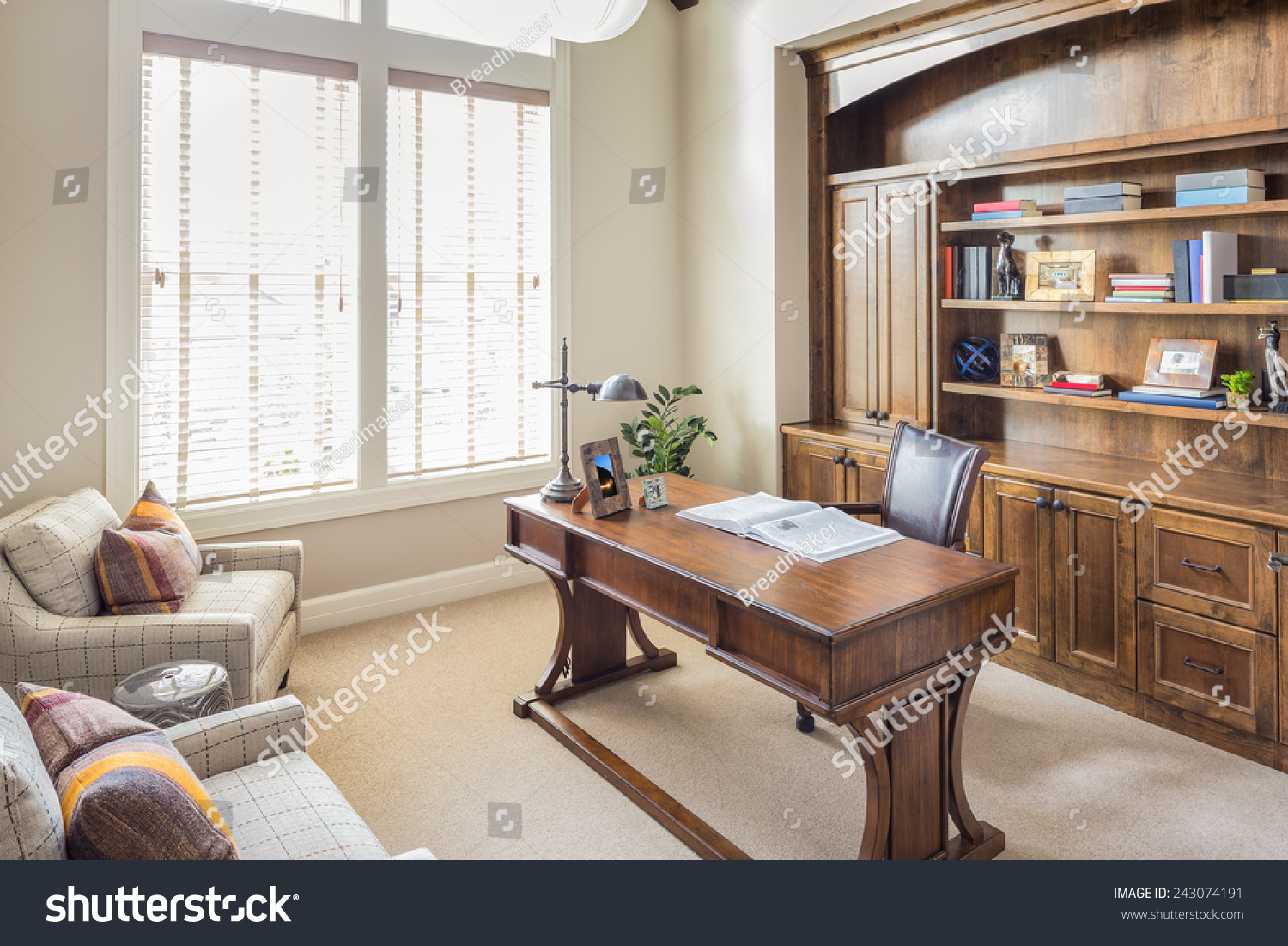 Study Home Office Beautiful New Luxury Stock Photo 243074191 | Shutterstock