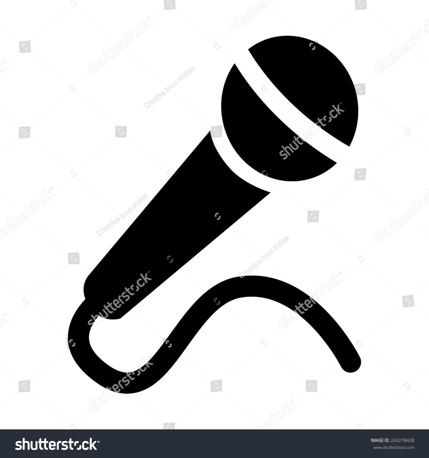 Microphone Icon Stock Vector (Royalty Free) 243278428 | Shutterstock