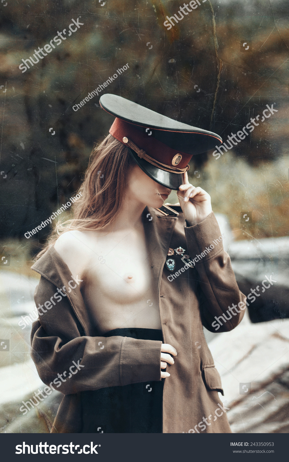 Uniformed Military Nude